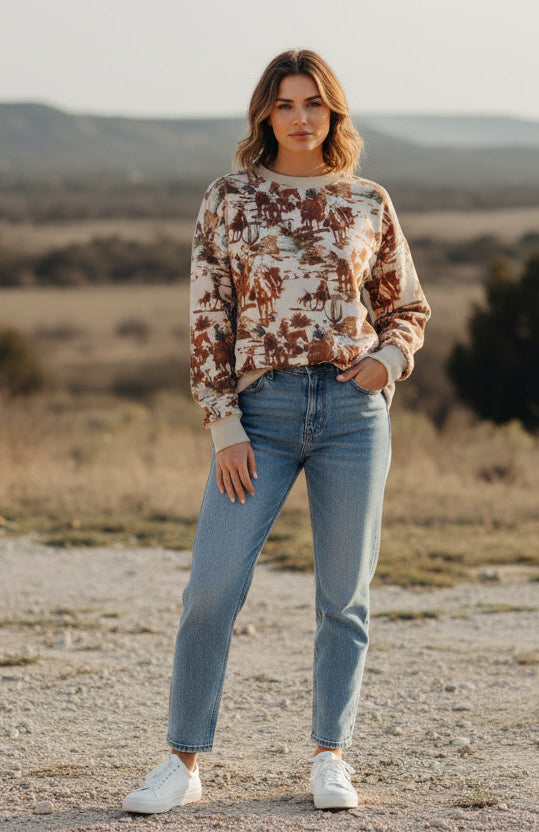VR200 COWBOY  SWEATSHIRT (OPEN)