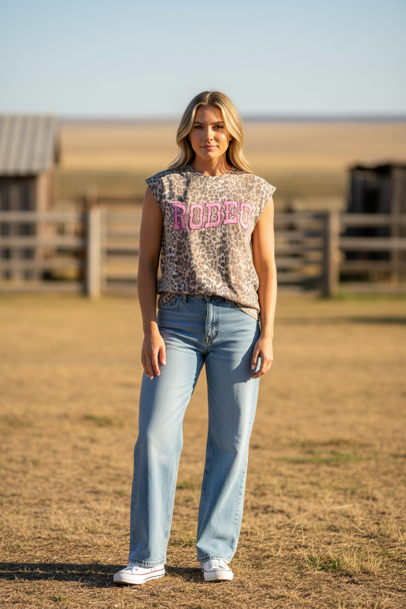 VR3 S358 VINTAGE CHEETAH PINK "RODEO" TANK (OPEN)