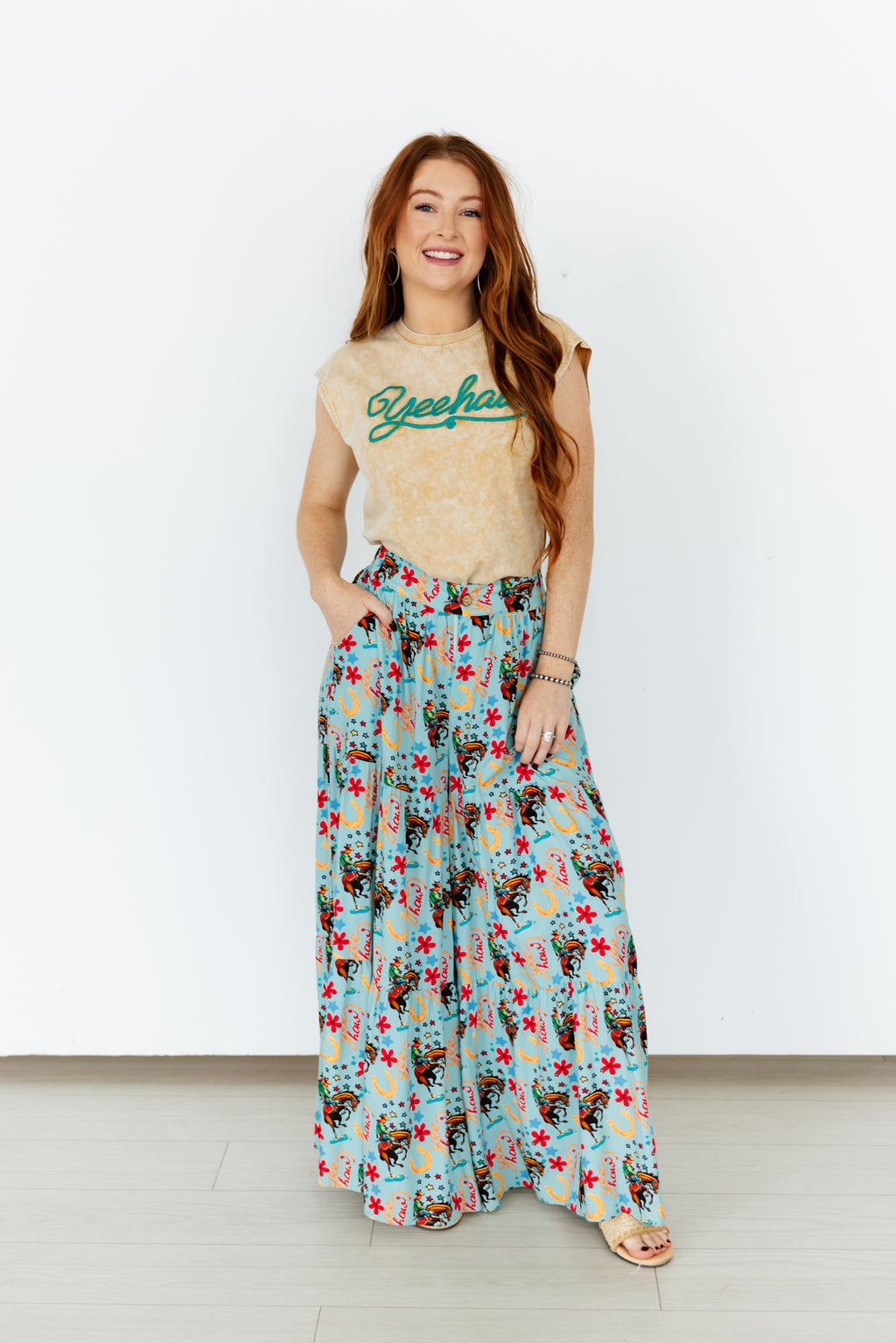 VR3 S113 VINTAGE TAN TURQUOISE YEEHAW TANK (OPEN)