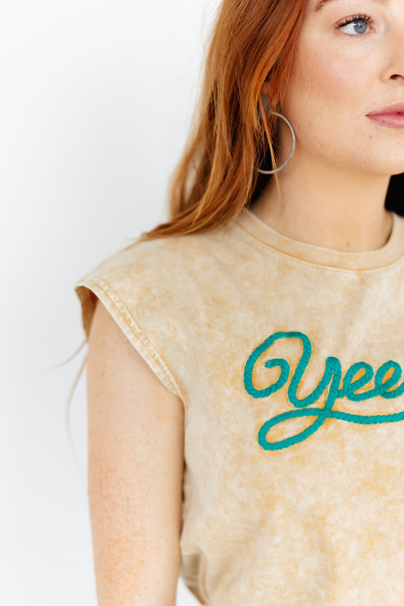 VR3 S113 VINTAGE TAN TURQUOISE YEEHAW TANK (OPEN)