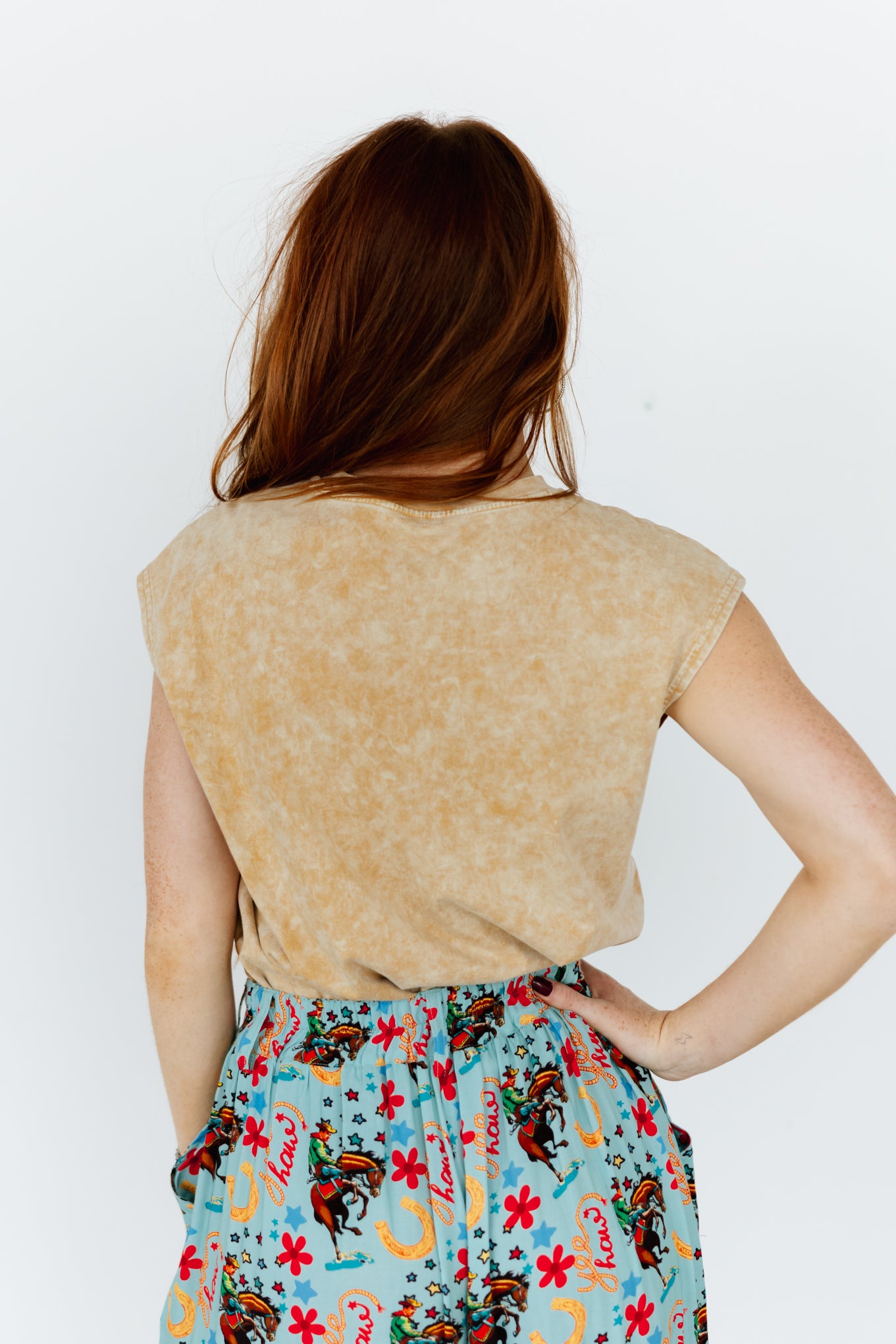 VR3 S113 VINTAGE TAN TURQUOISE YEEHAW TANK (OPEN)