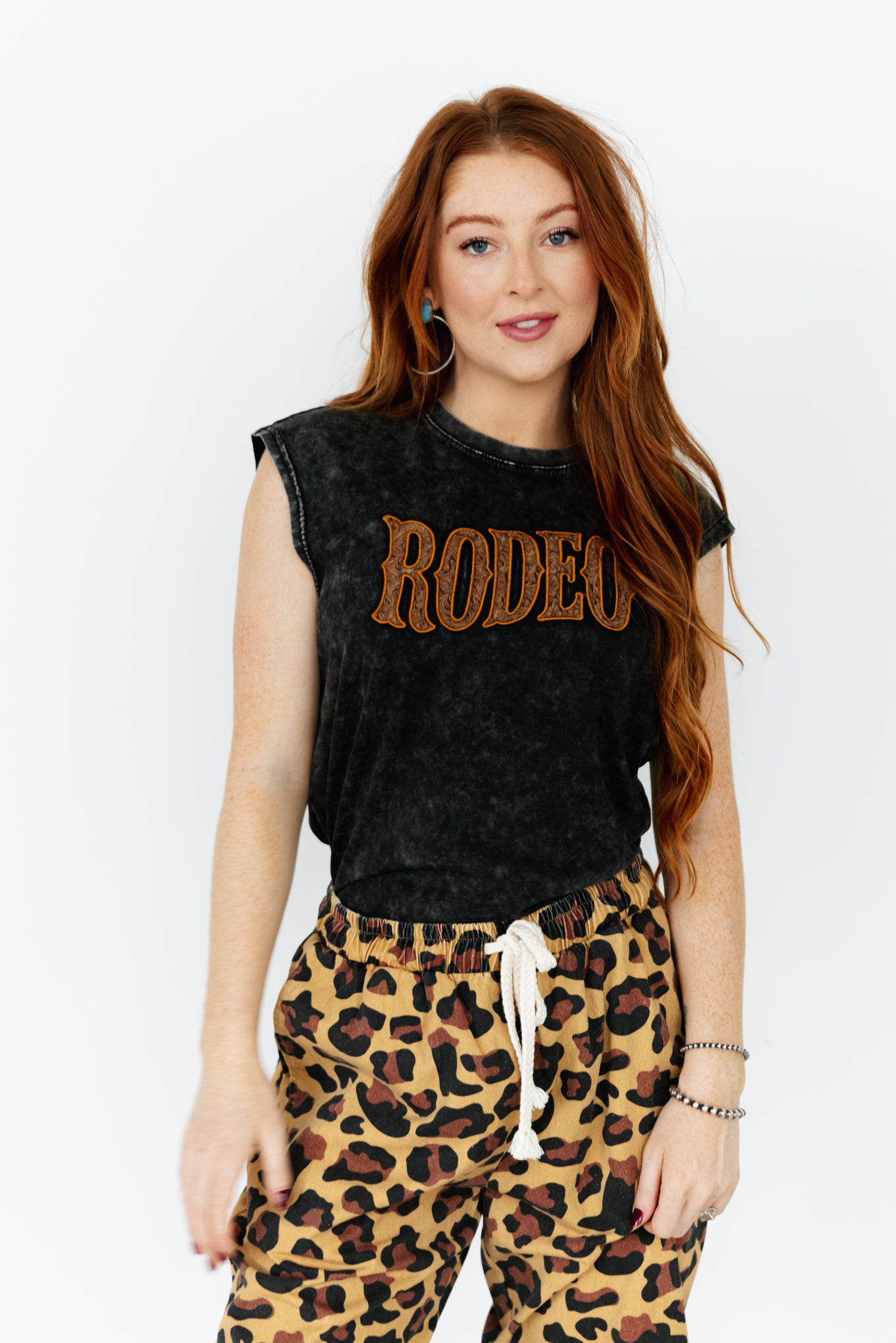VR3 VINTAGE BLACK TOOLED "RODEO" TANK(7 PIECE- WOMEN)
