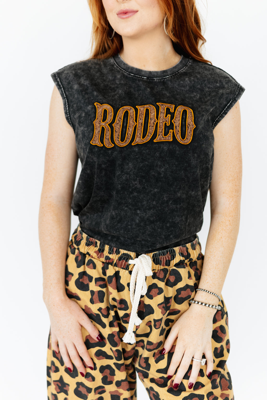 VR3 VINTAGE BLACK TOOLED "RODEO" TANK(7 PIECE- WOMEN)