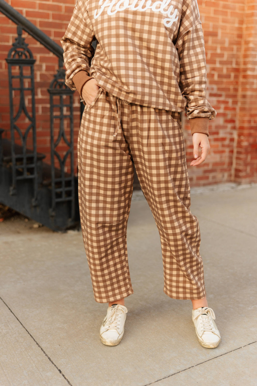 VR2005 GINGHAM  BARREL SWEATPANT (7 PIECE)