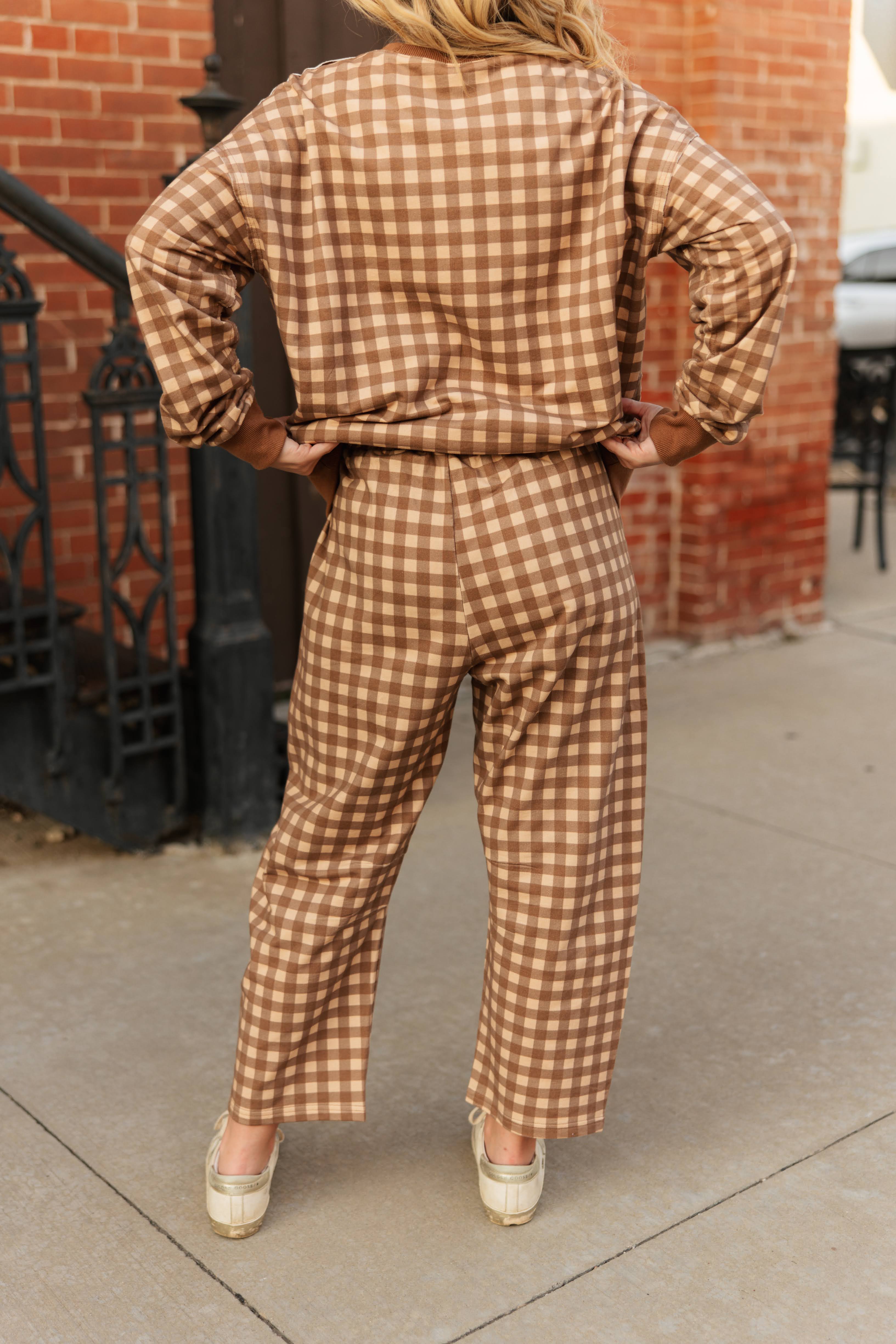 VR2005 GINGHAM  BARREL SWEATPANT (7 PIECE)