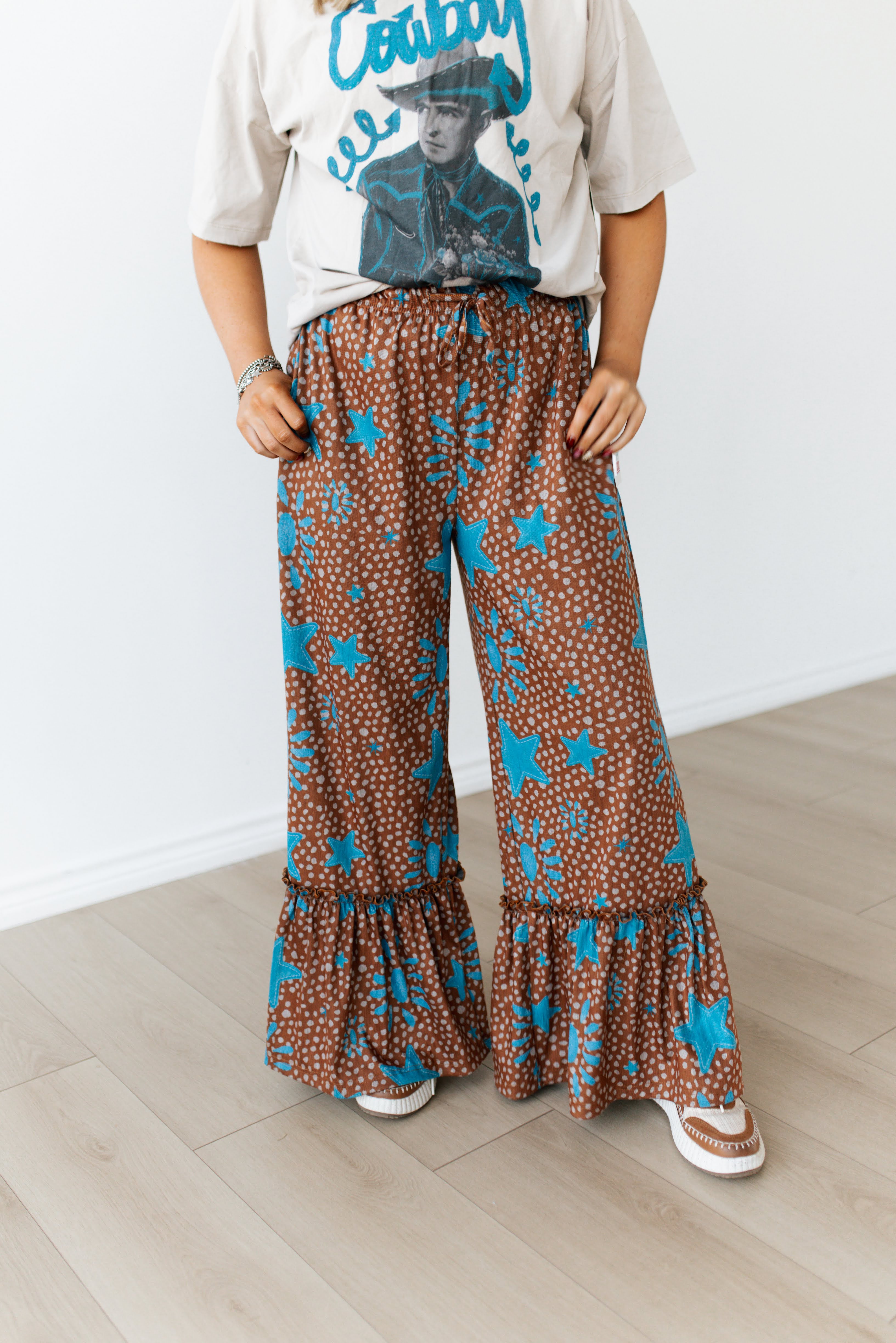 VR2604  FUN FAWN STAR RUFFLE PANT