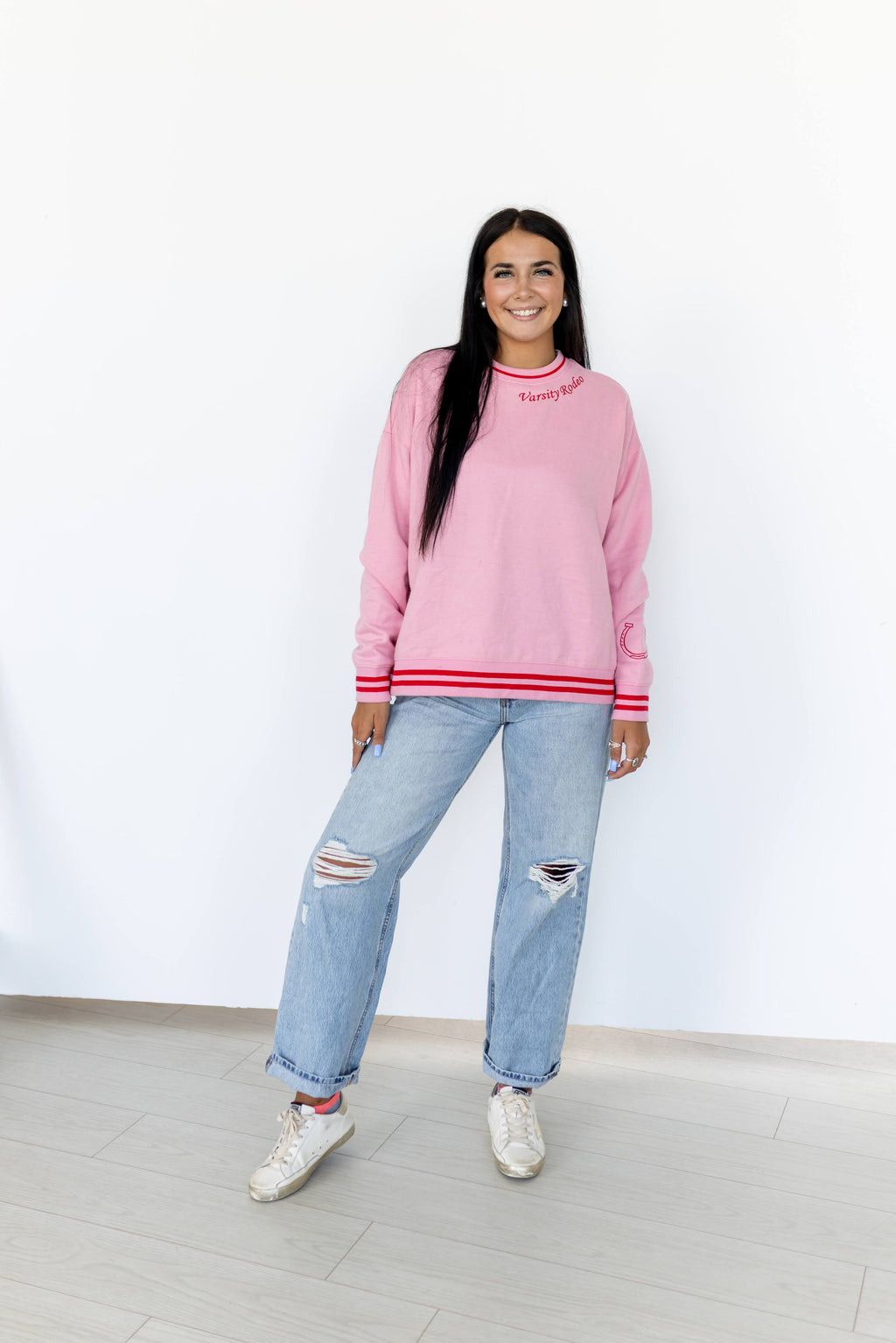 VR200 PINK VR RUNNING HORSE SWEATSHIRT (TWEEN)