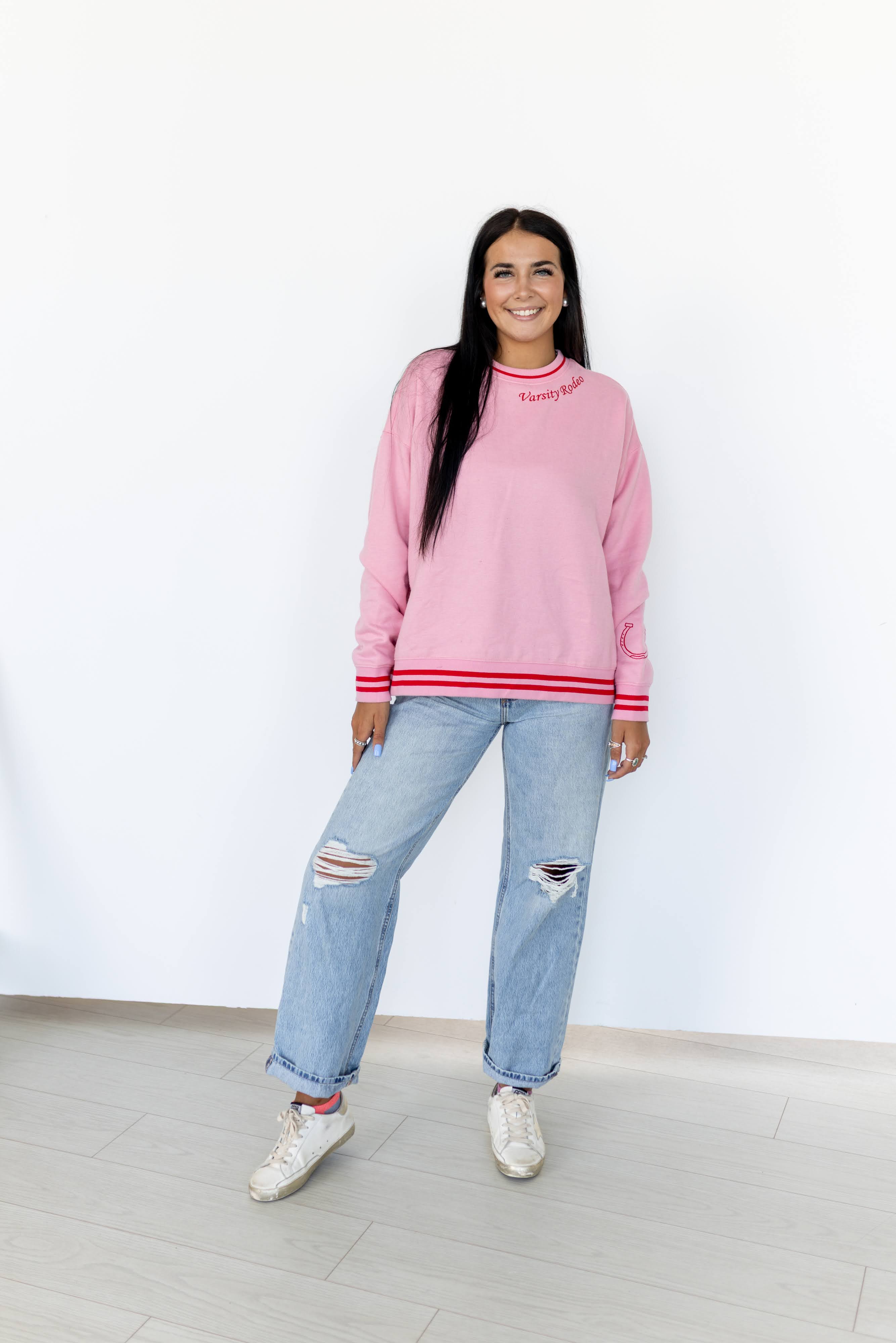 VR200 PINK VR RUNNING HORSE SWEATSHIRT (TWEEN)