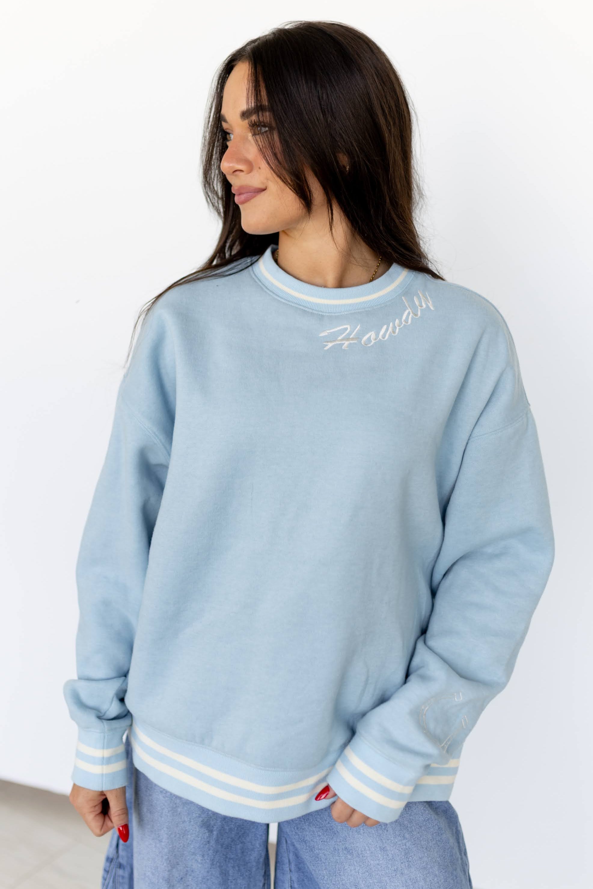 VR200 BLUE  HOWDY SWEATSHIRT (6 PIECE- WOMEN)