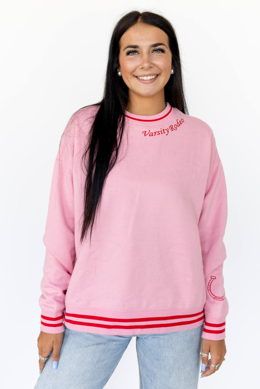 VR200 PINK VR RUNNING HORSE SWEATSHIRT (TWEEN)