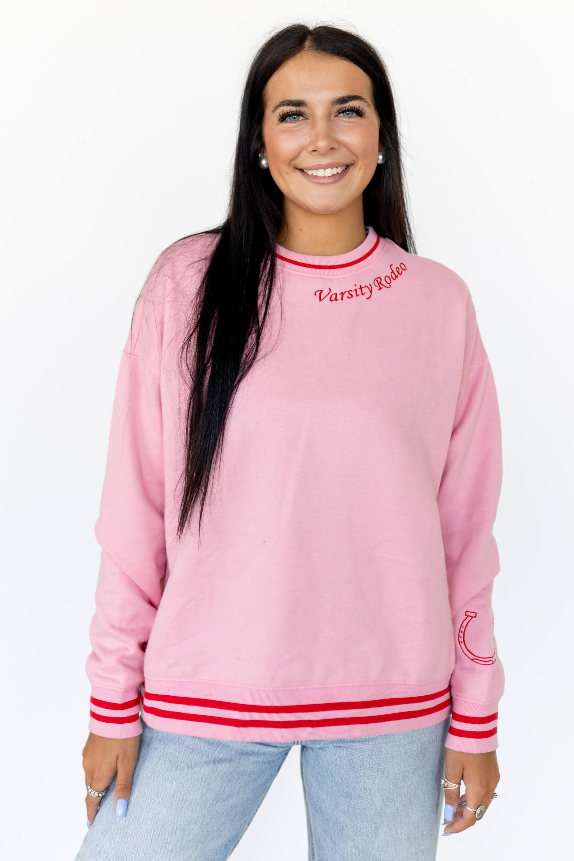 VR200 PINK VR RUNNING HORSE SWEATSHIRT (TWEEN)