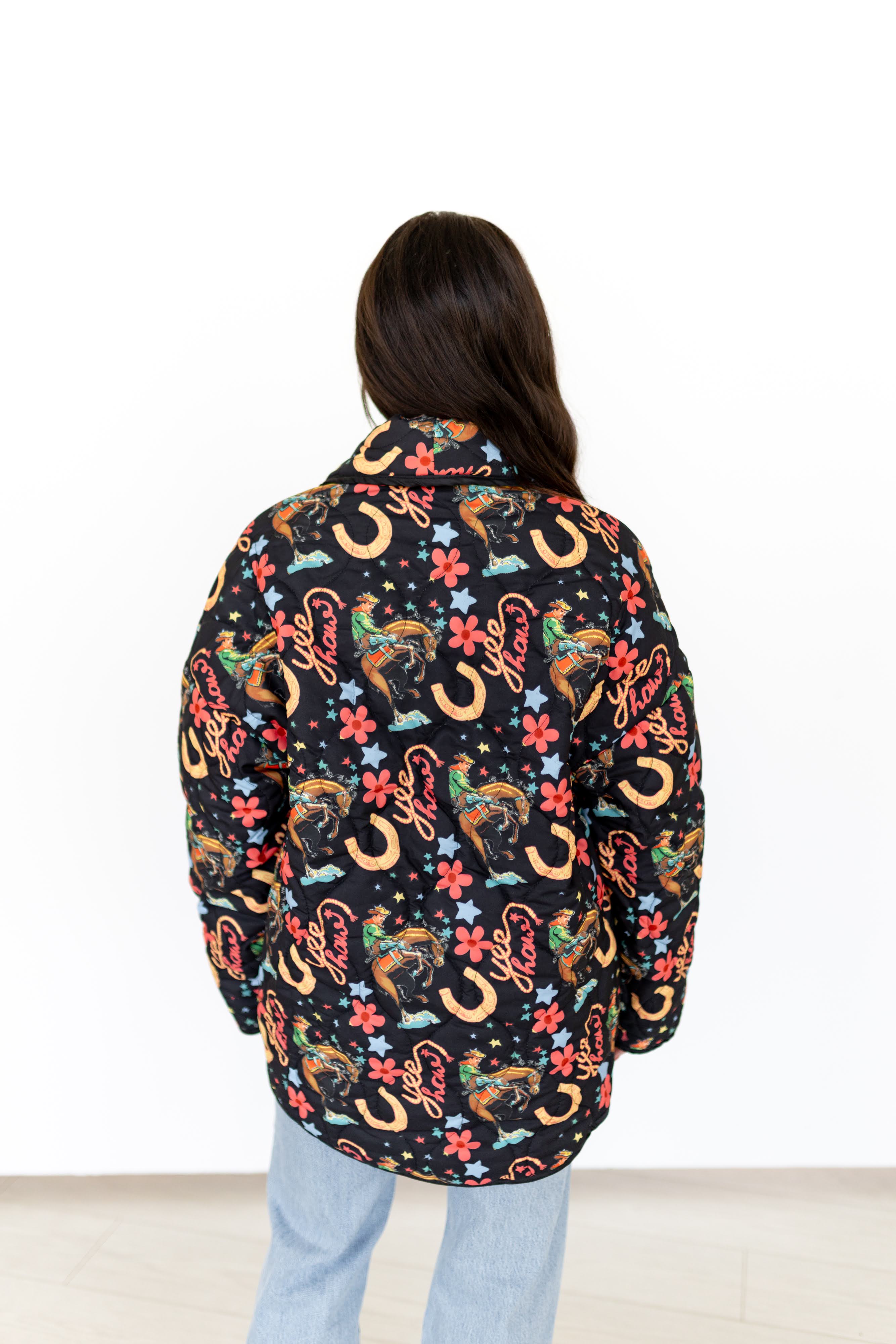 V1070 BLACK YEEHAW QUITTED JACKET (7 Piece)