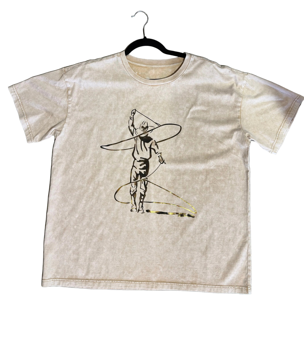 VR1 S352 GOLD ROPING MAN  TEE (OPEN)