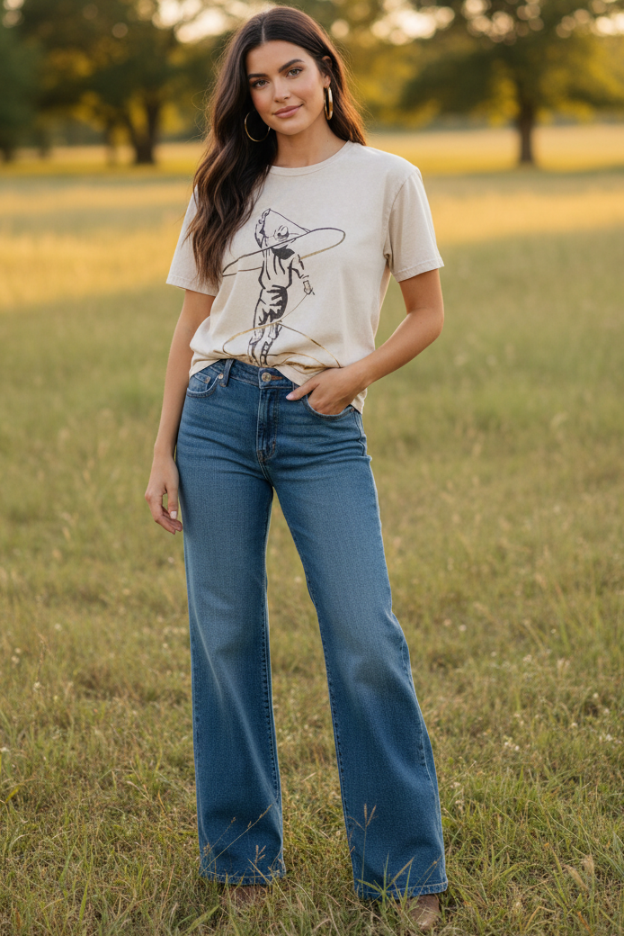 VR1 S352 GOLD ROPING MAN  TEE (OPEN)