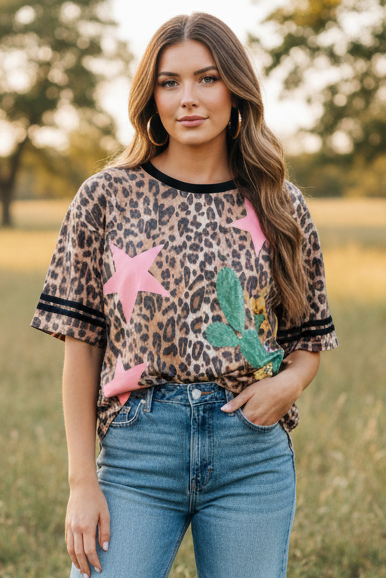 VR1 CHEETAH CACTUS STAR TEE (6 PIECE- WOMEN)