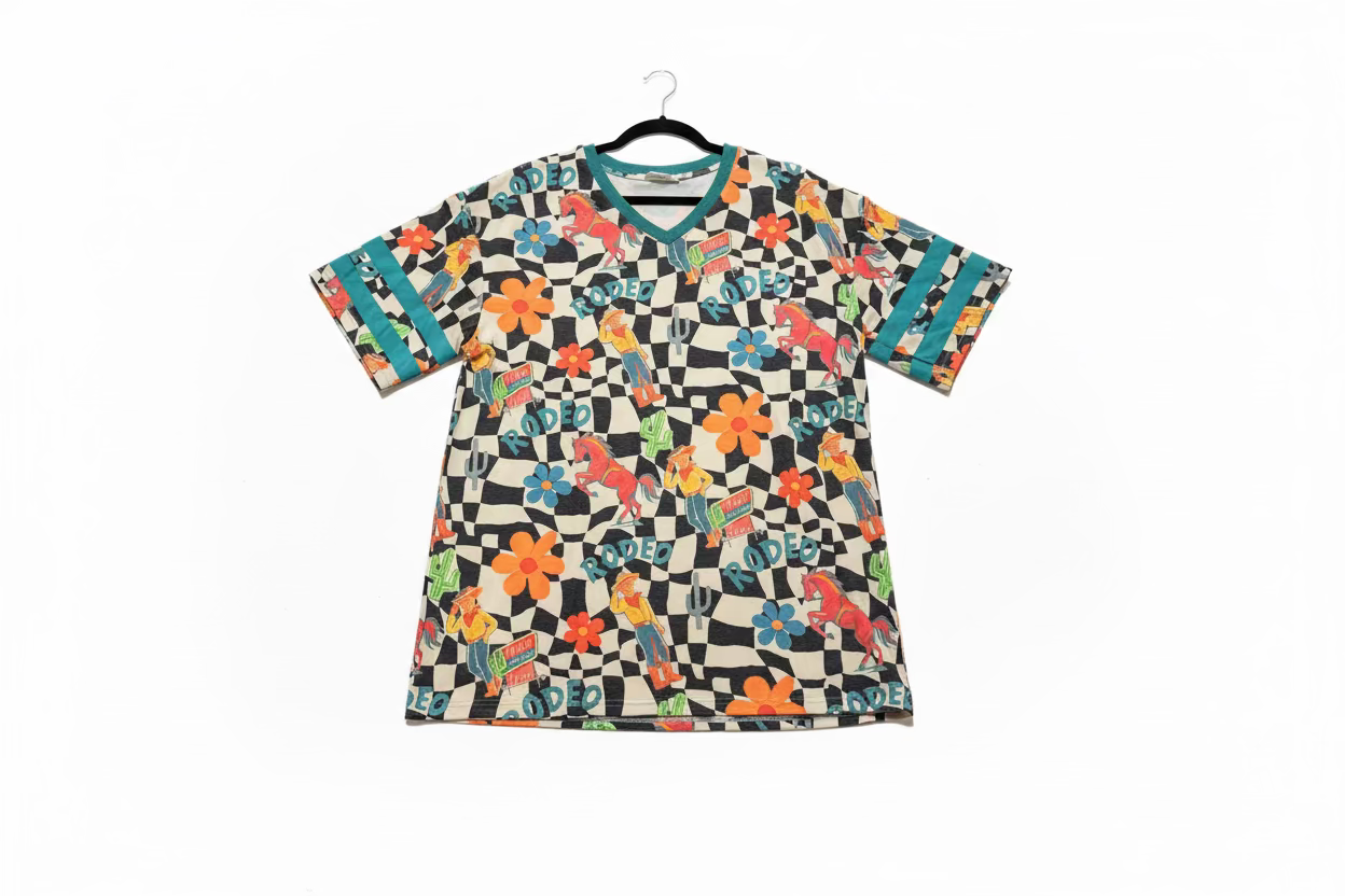 VR1 CHECKERED COWBOY TEE (6 PIECE- WOMEN)