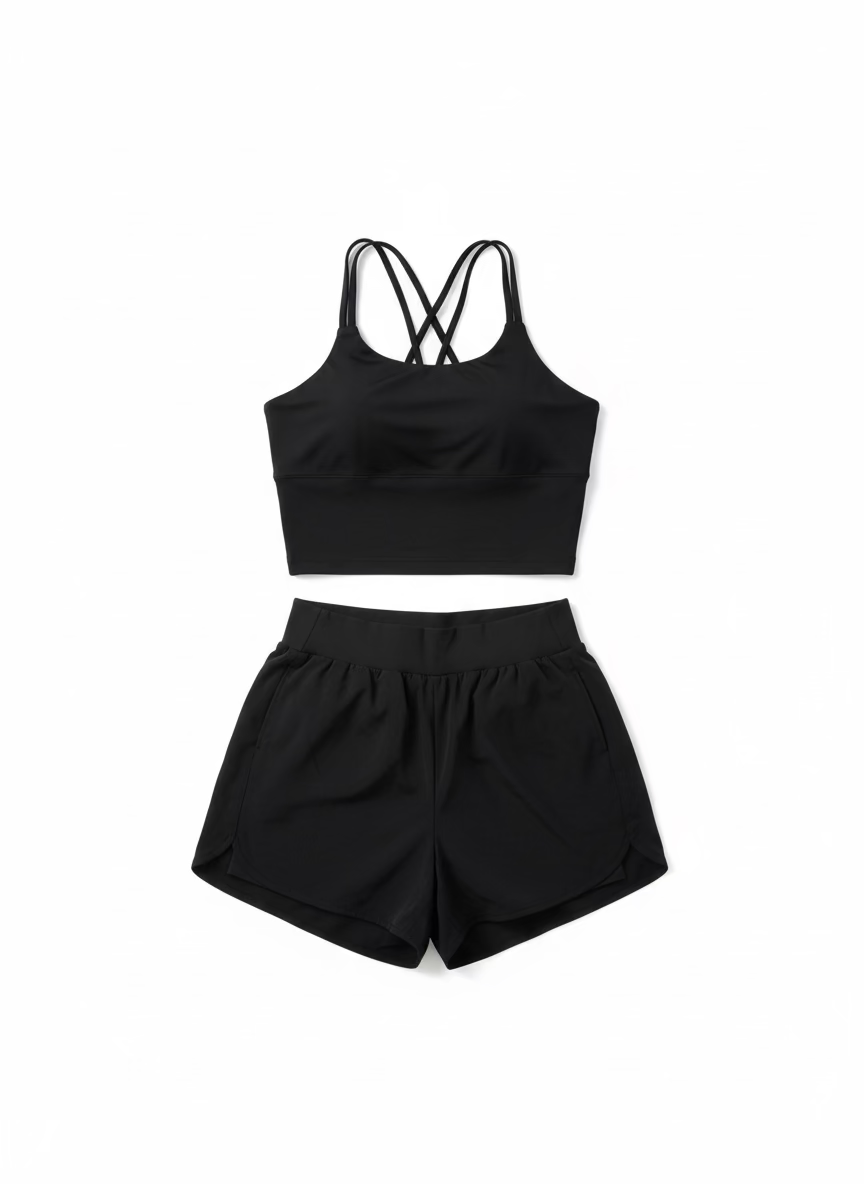 VR6  BLACK ACTIVE SHORTS  (9 Pieces)