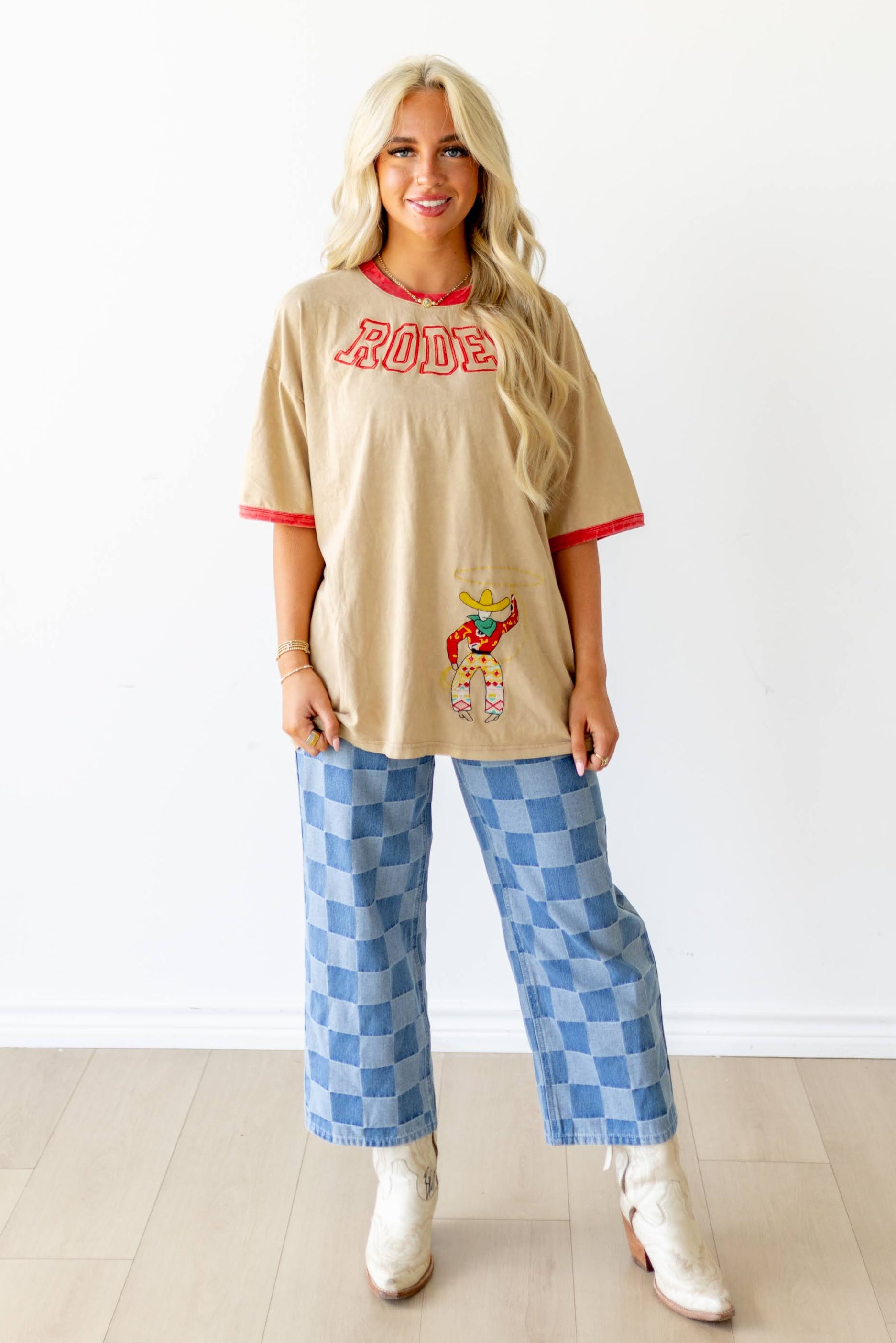 VR1 RED RINGER RODEO TEE (TWEEN)