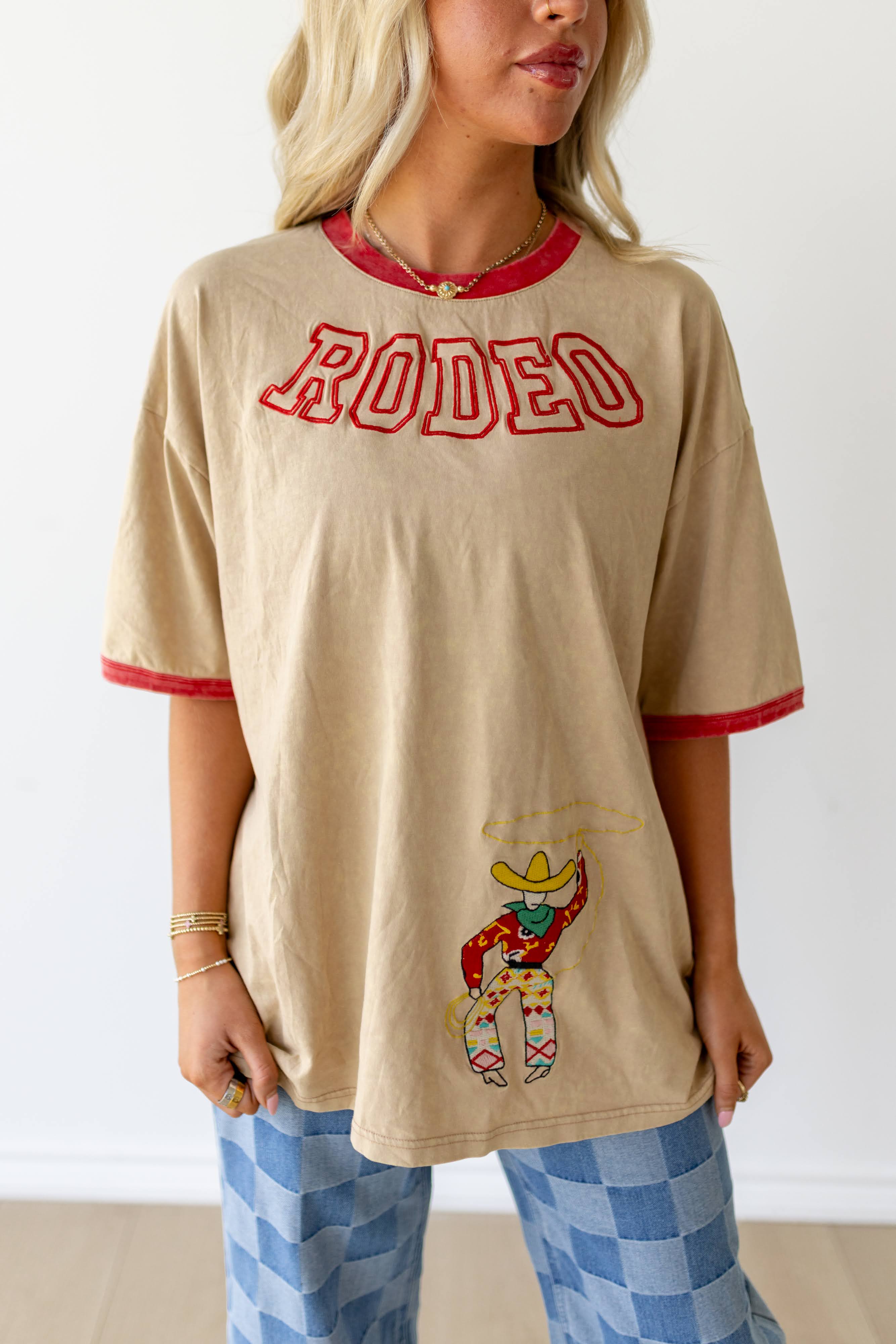 VR1 RED RINGER RODEO TEE (TWEEN)