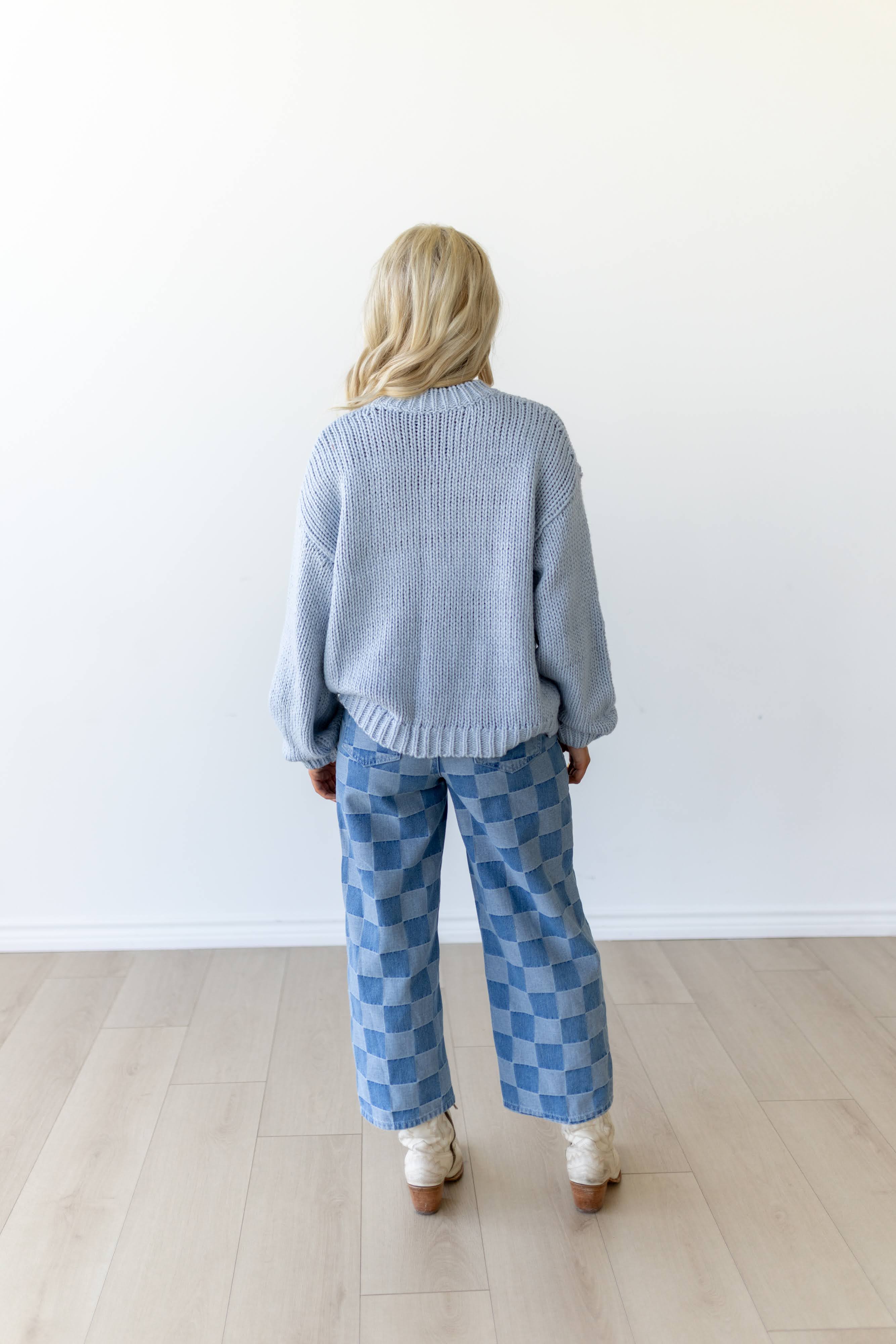 VR2178 BLUE BOW SWEATER
