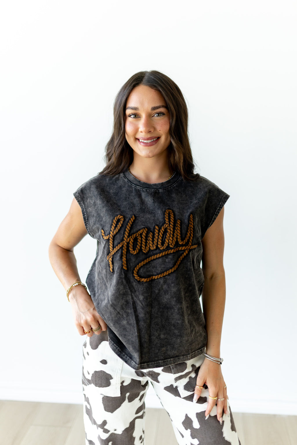 VR3 HOWDY VINTAGE BLACK TANK (TWEEN)