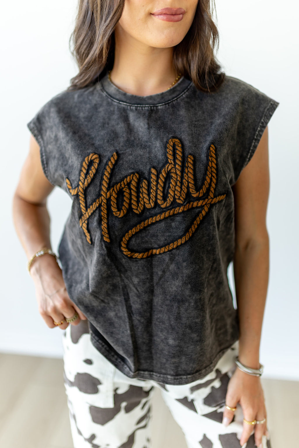 VR3 HOWDY VINTAGE BLACK TANK (TWEEN)