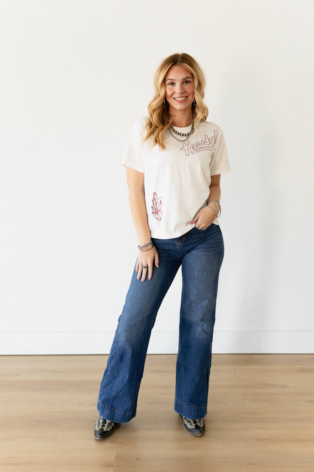 VR1401 HOWDY CACTUS EMBROIDERY TEE (7 PIECE)
