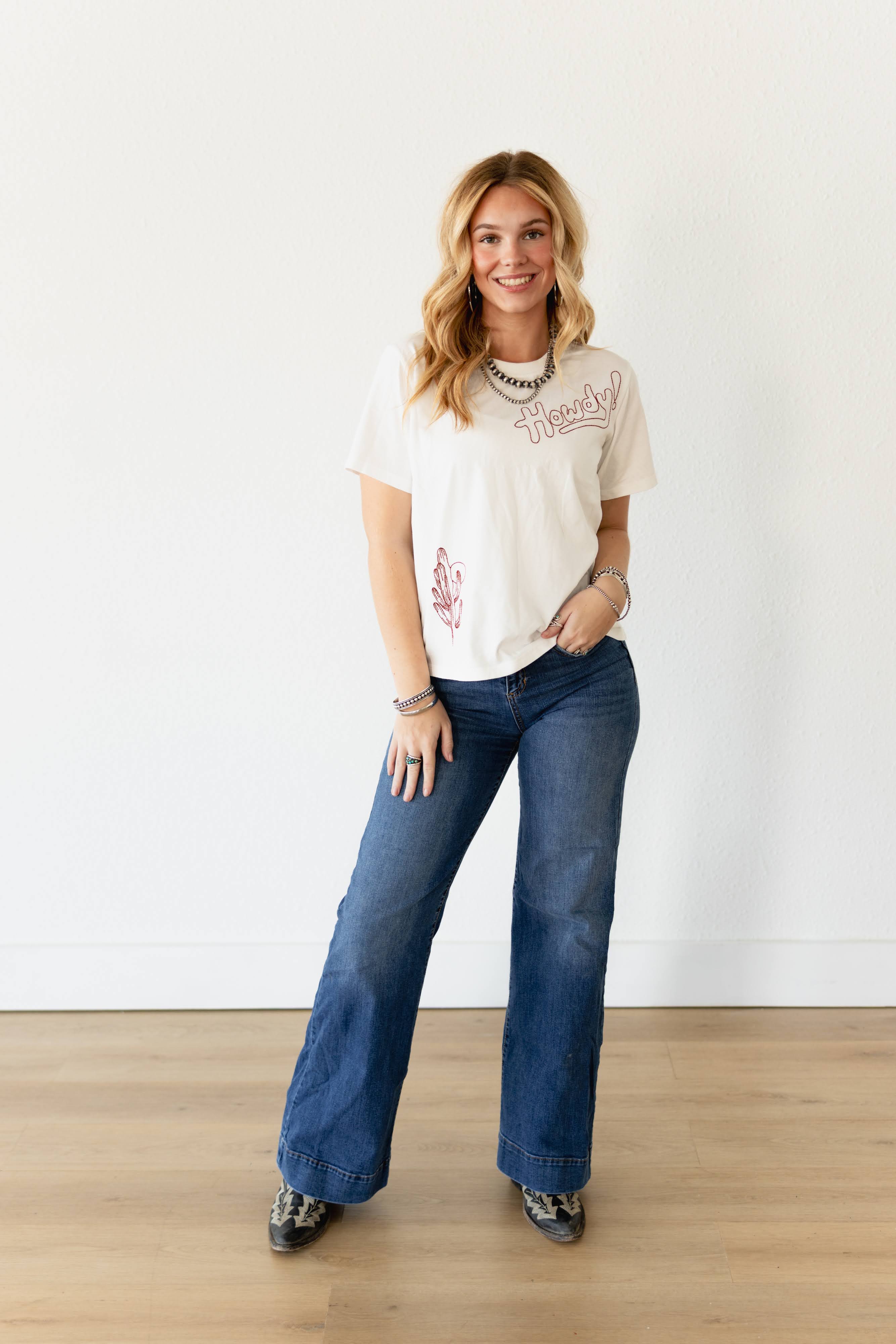 VR1401 HOWDY CACTUS EMBROIDERY TEE (7 PIECE)