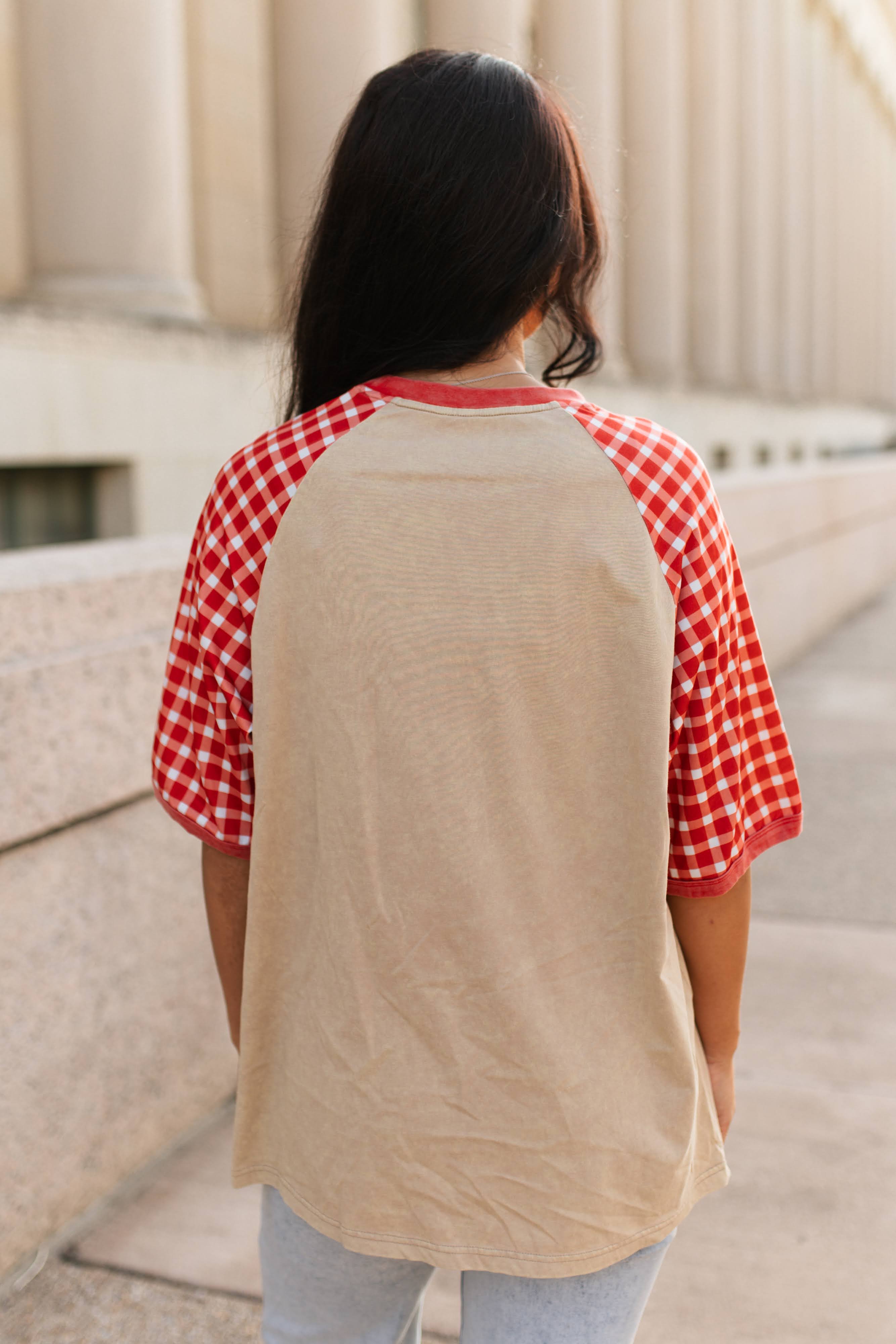 VR1 RED GINGHAM BOOT