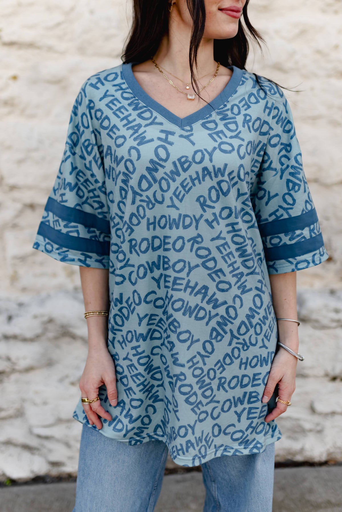 VR2 HOWDY COWBOY TEXT JERSEY  (7 PIECE- WOMEN)