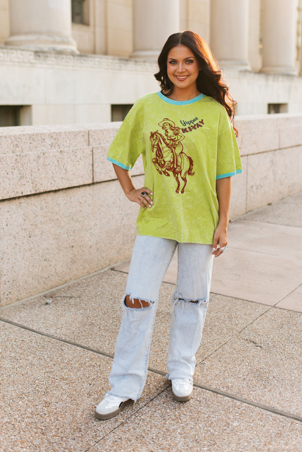 VR1 GREEN YIPPEE KI-YAY GRAPHIC TEE