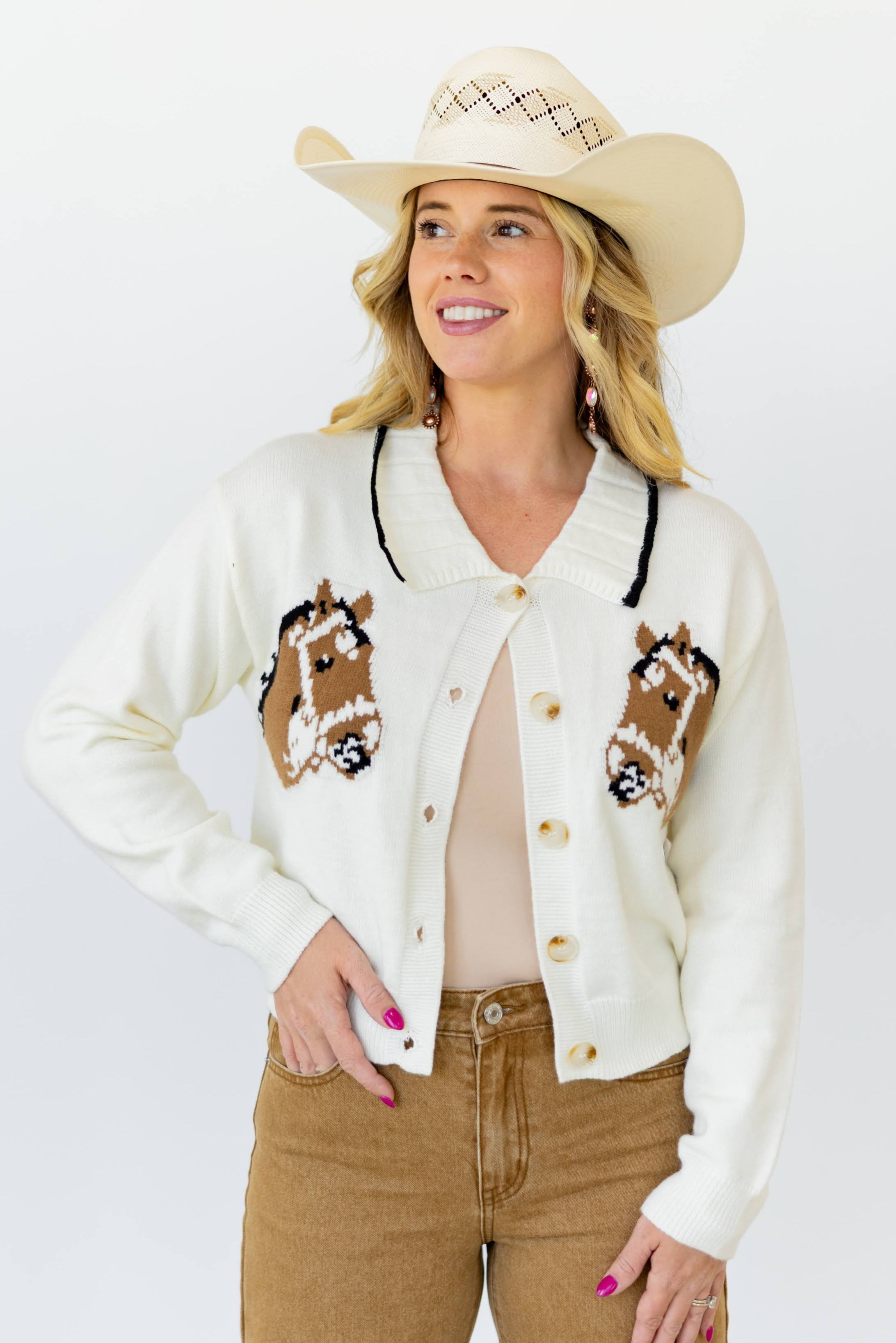 VR2306 DOUBLE HORSE SWEATER