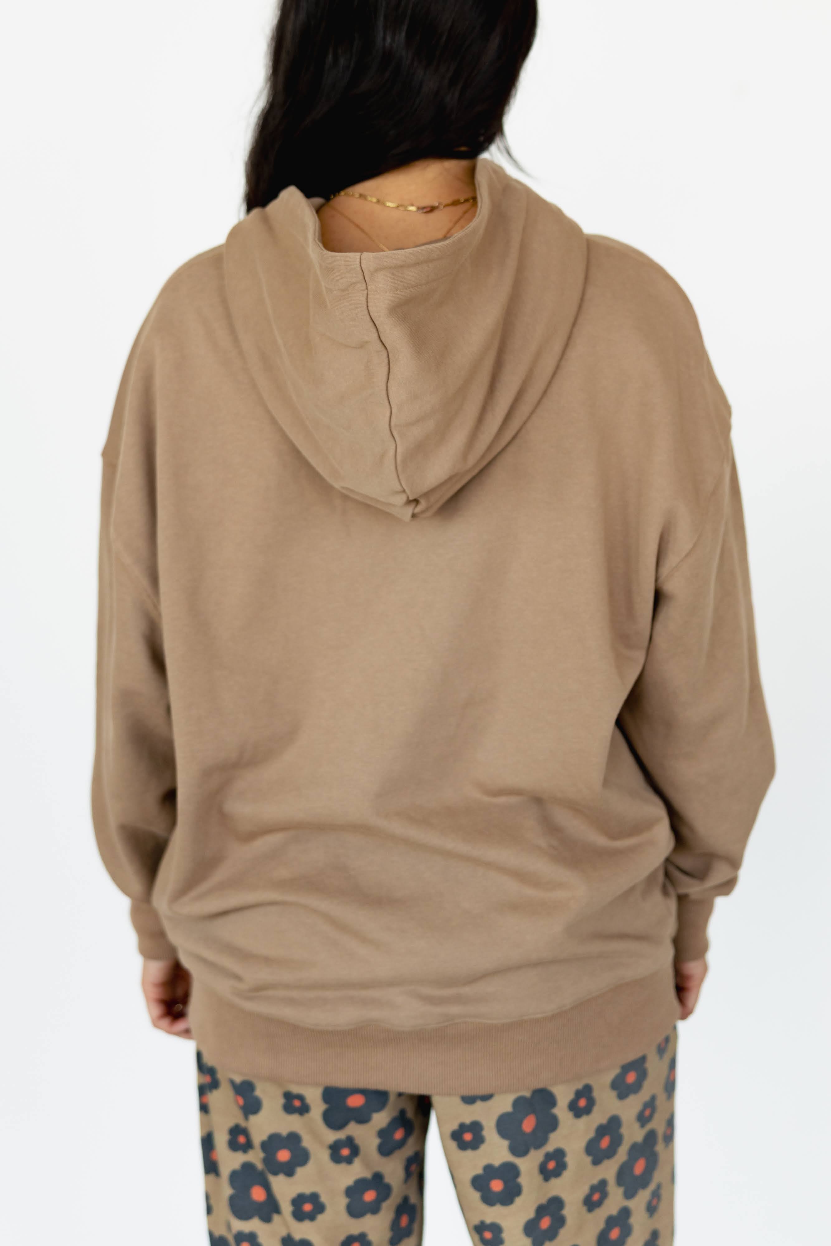 VR204  BROWN HOODED POCKET SWEATSHIRT (7 Pieces)