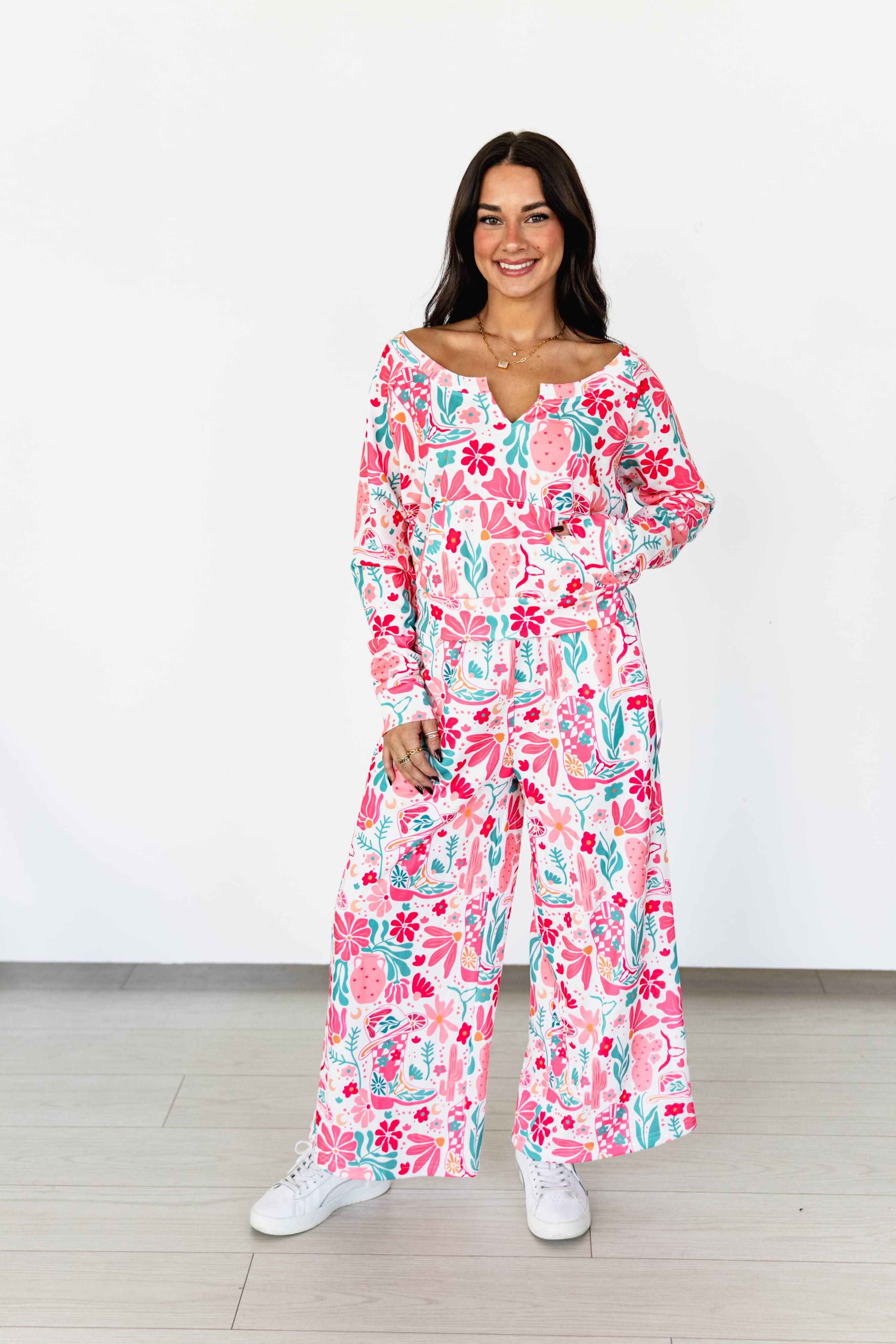 VR91  ACTIVE CROP PANT- PINK BOHO (7)