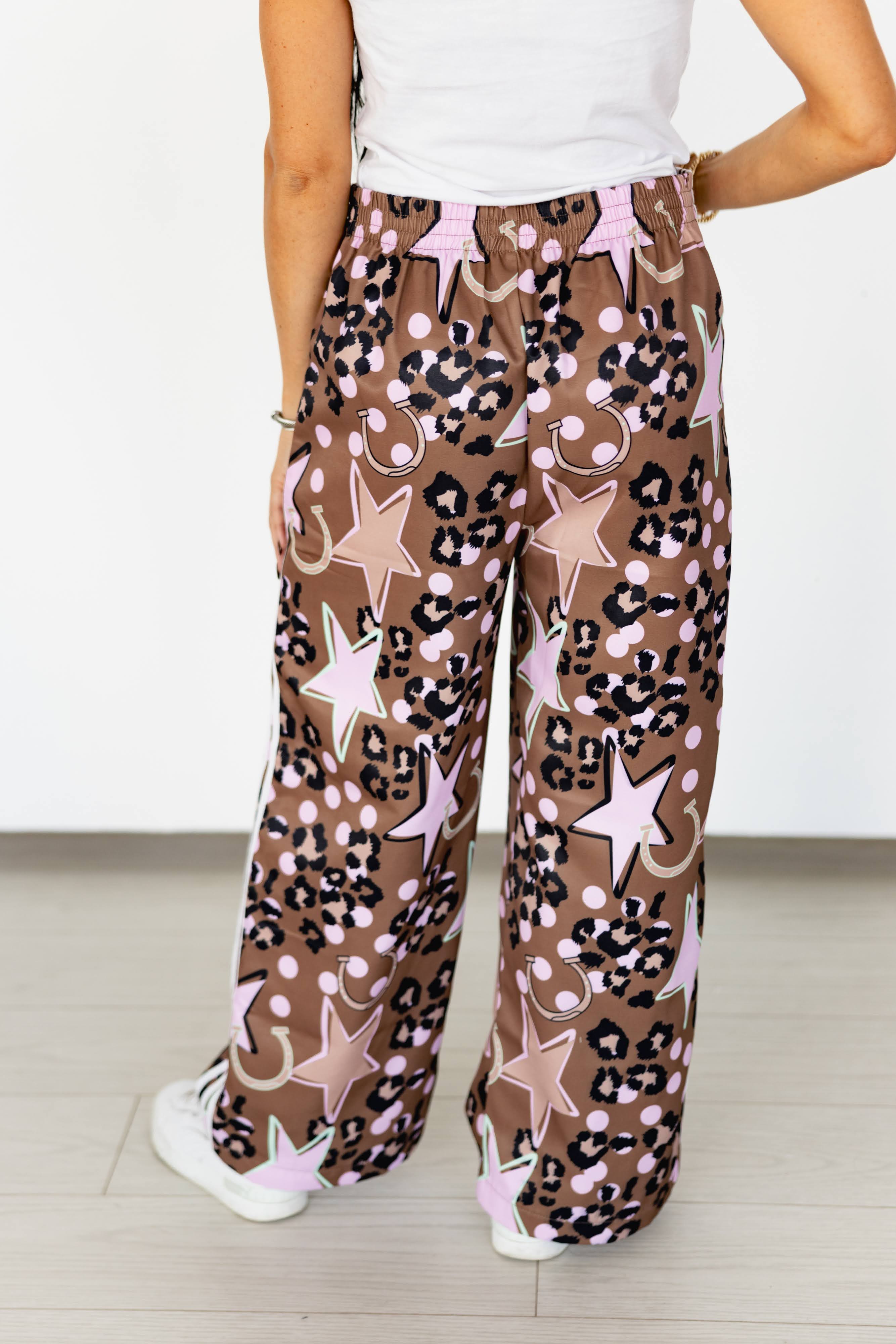VR57 BROWN STAR HORSESHOE PANTS (OPEN)