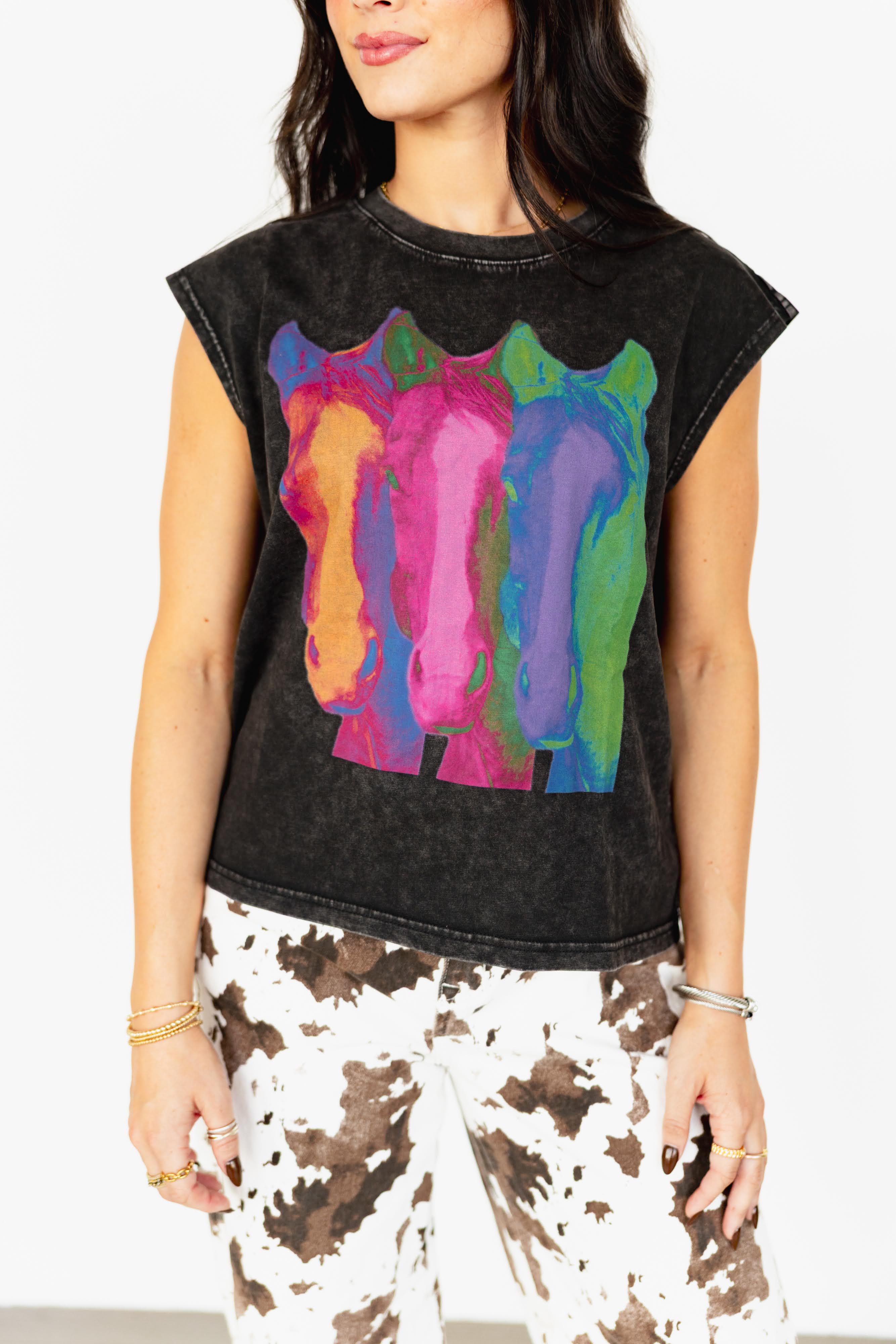 VR3 TRIPLE NEON HORSE TEE (7 PIECE- WOMEN)