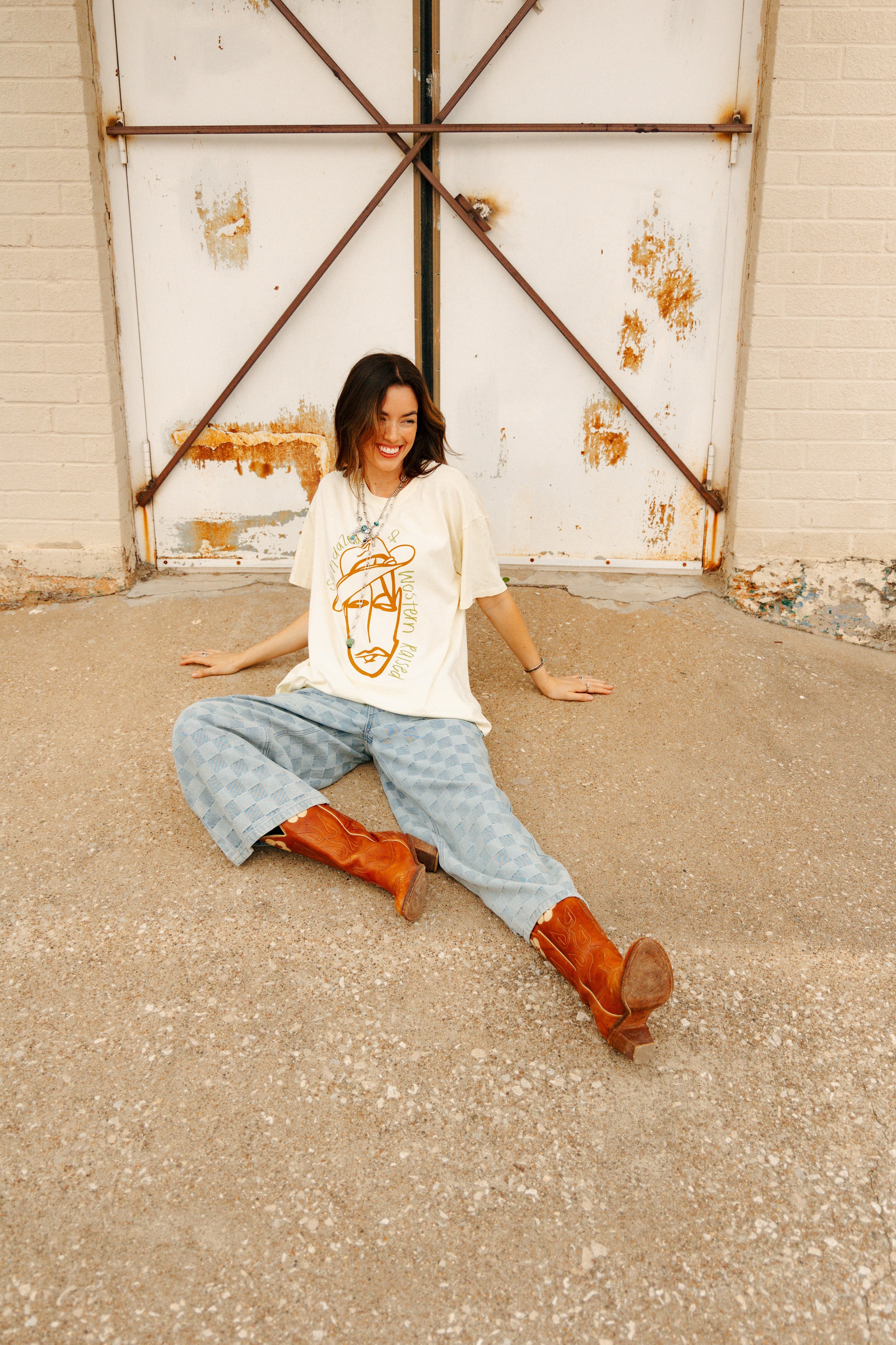 VR312 S365 SUNDAZED & WESTERN RAISED GRAPHIC TEE (1 Piece)