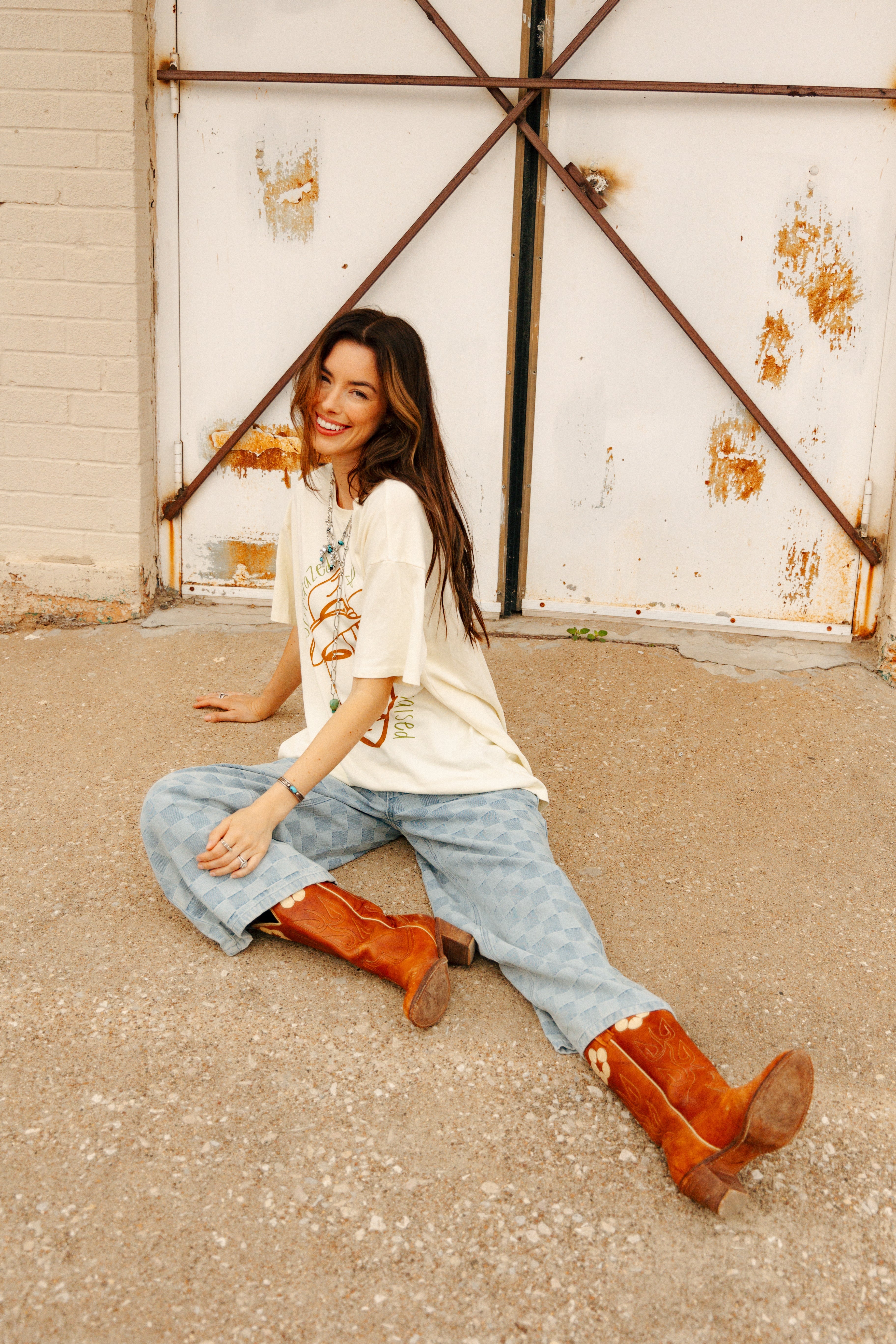 VR312 S365 SUNDAZED & WESTERN RAISED GRAPHIC TEE (1 Piece)
