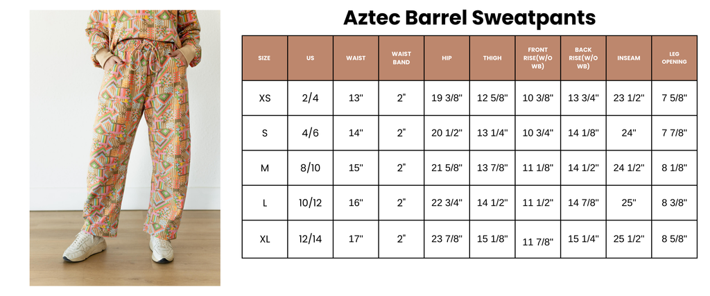 VR2002 AZTEC  BARREL SWEATPANT  (7 Pieces)