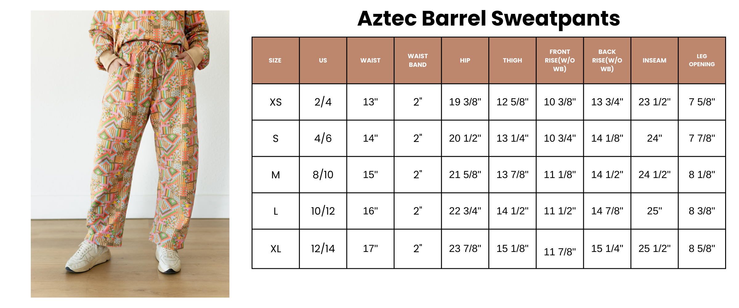 VR2002 AZTEC  BARREL SWEATPANT  (7 Pieces)