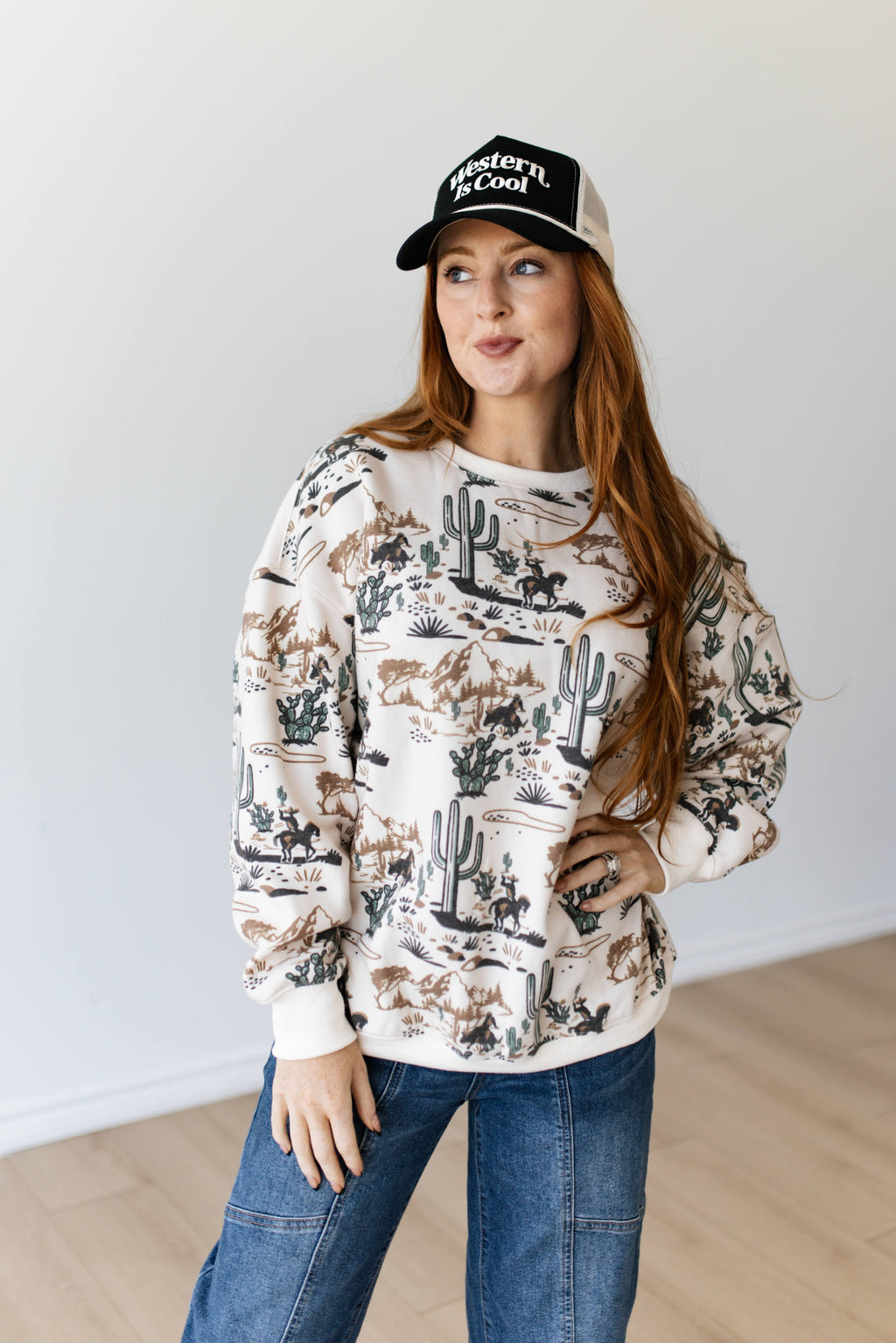 VR202 IVORY DESERT CACTUS PULL OVER (7 PIECE)
