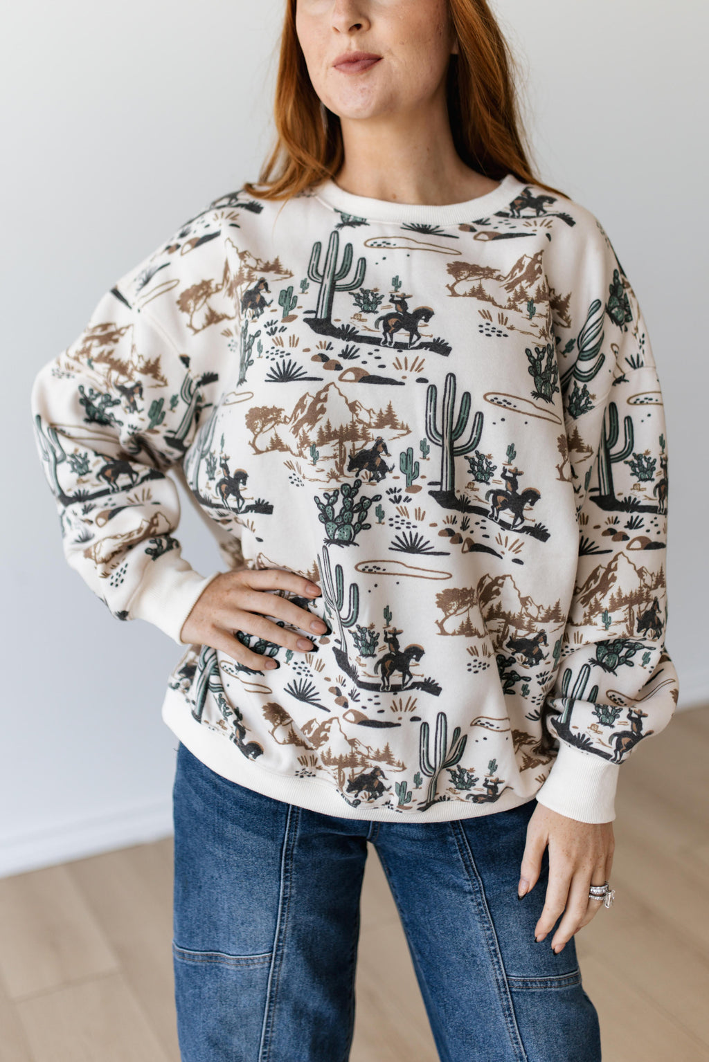 VR202 IVORY DESERT CACTUS PULL OVER (7 PIECE)