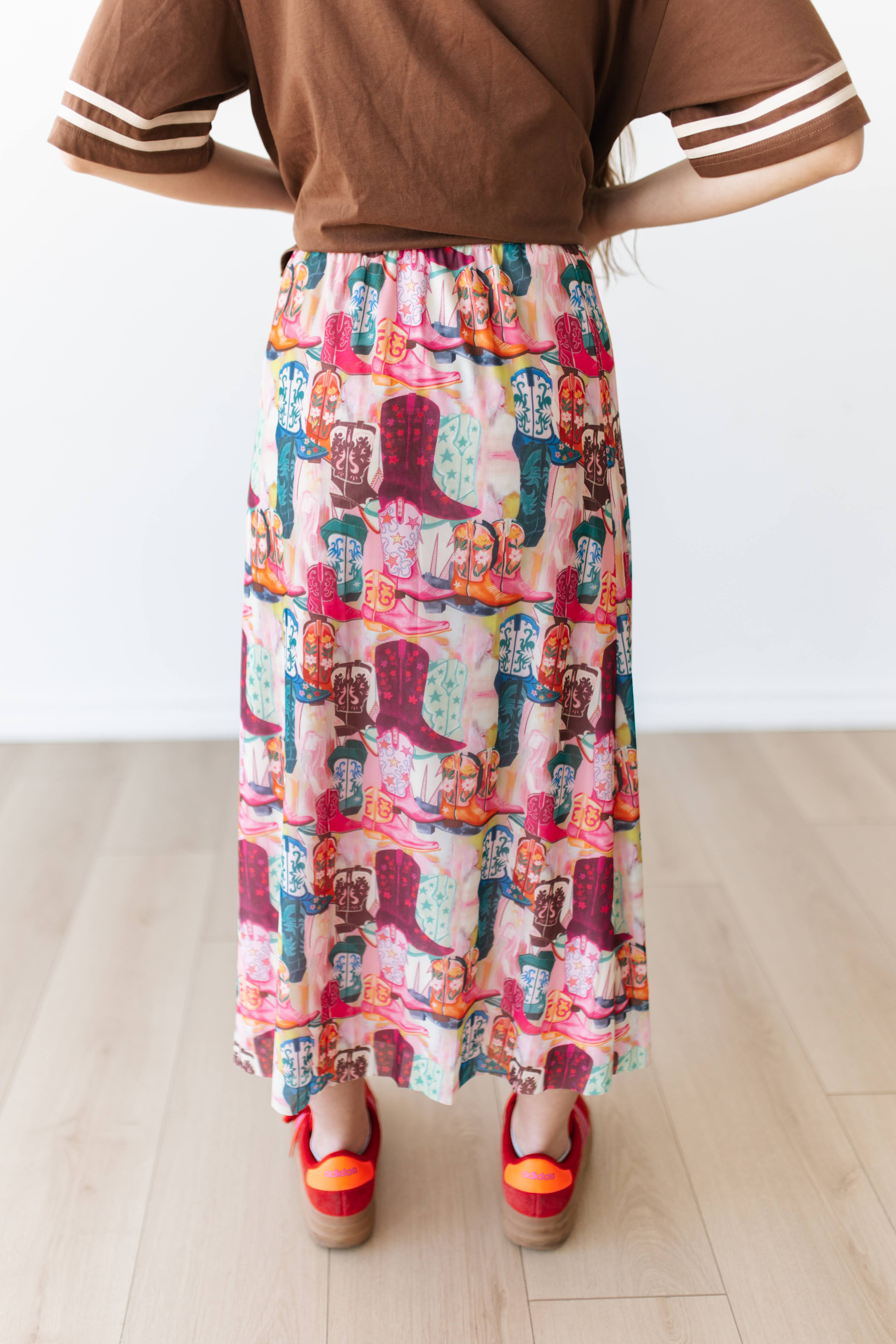 VR401 MULIT BOOT   MESH MAXI SKIRT (7 Piece)