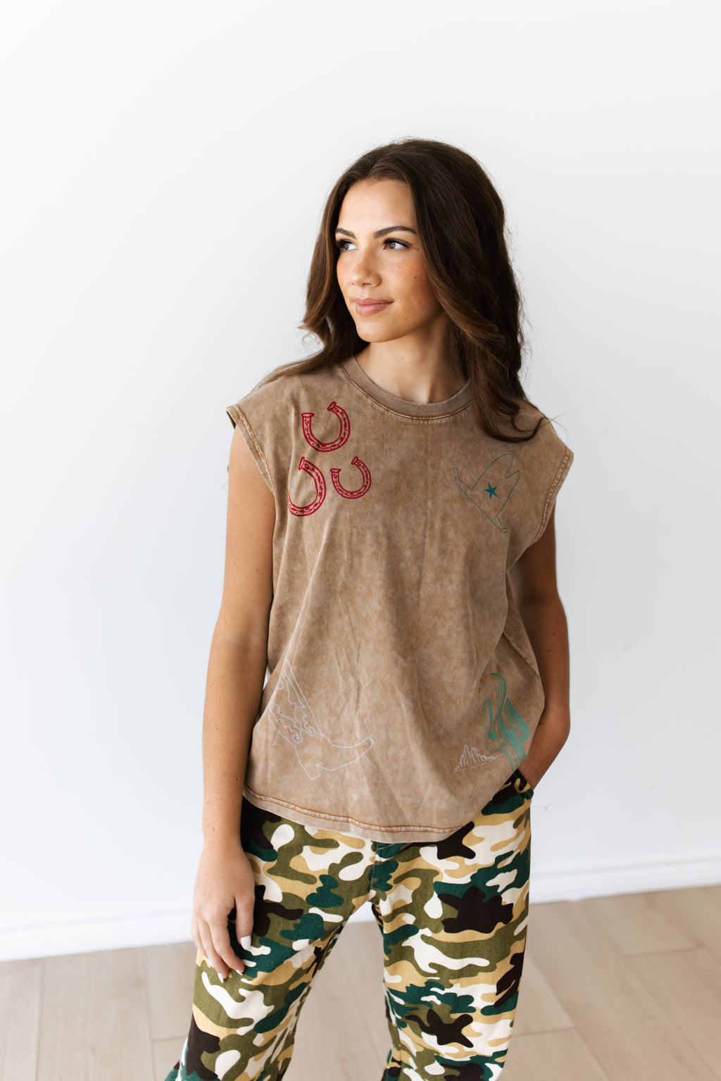 VR3 TAN WESTERN ELEMENTS TANK  (7 PIECE- WOMEN)