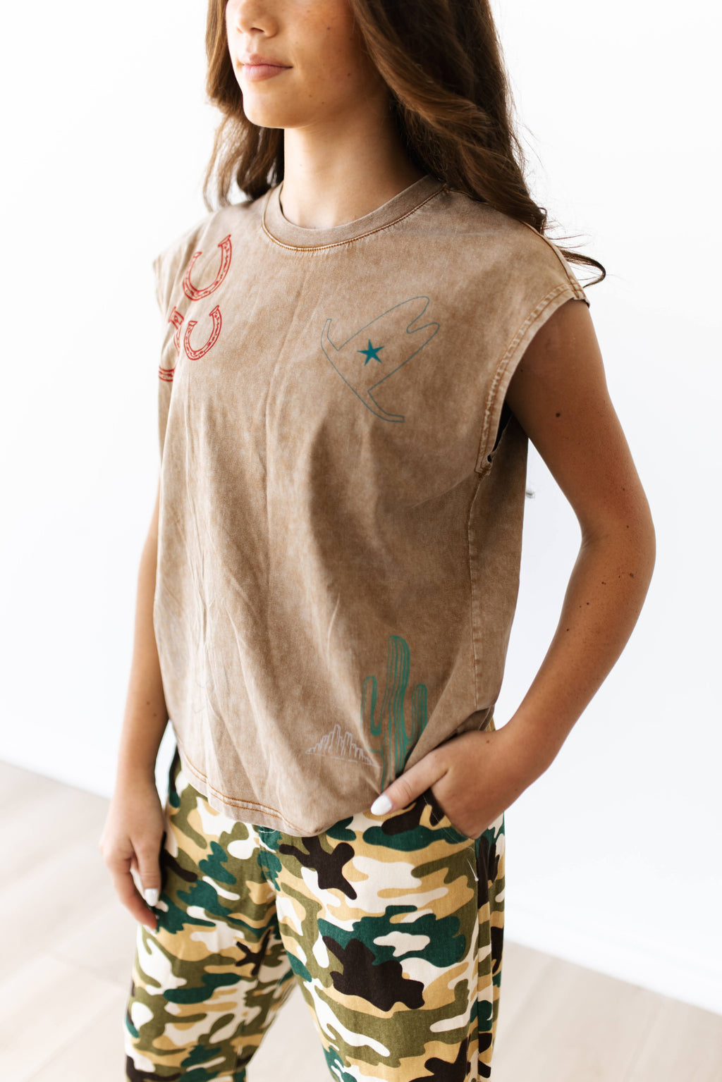 VR3 TAN WESTERN ELEMENTS TANK  (7 PIECE- WOMEN)