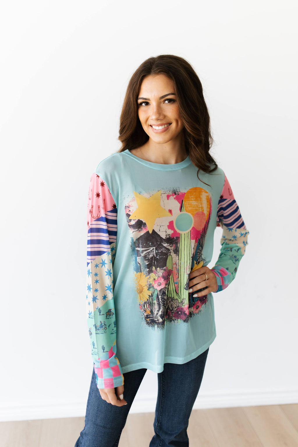 VR1512 COWBOY CACTUS NEON MESH TOP (7 PIECE)