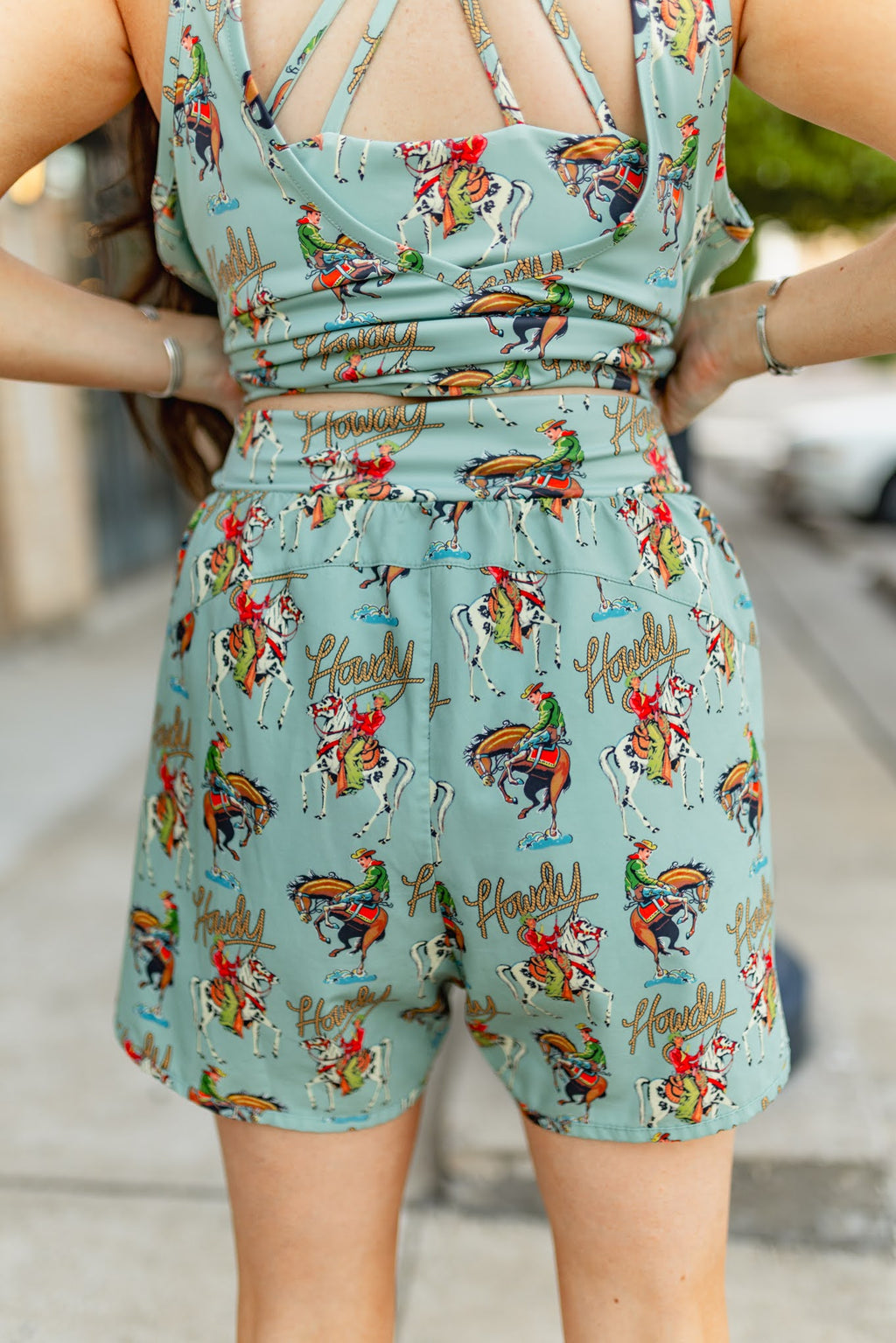 VR6 TEAL HOWDY ACTIVE SHORTS (OPEN)