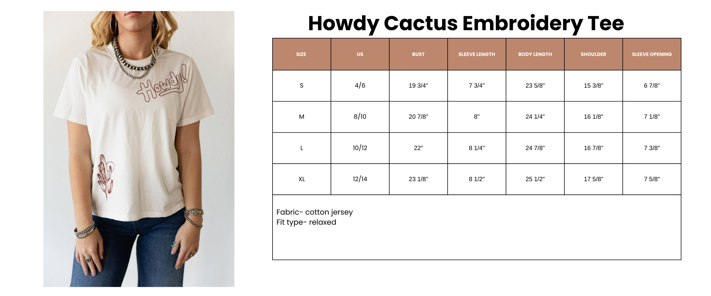 VR1401 HOWDY CACTUS EMBROIDERY TEE (7 PIECE)