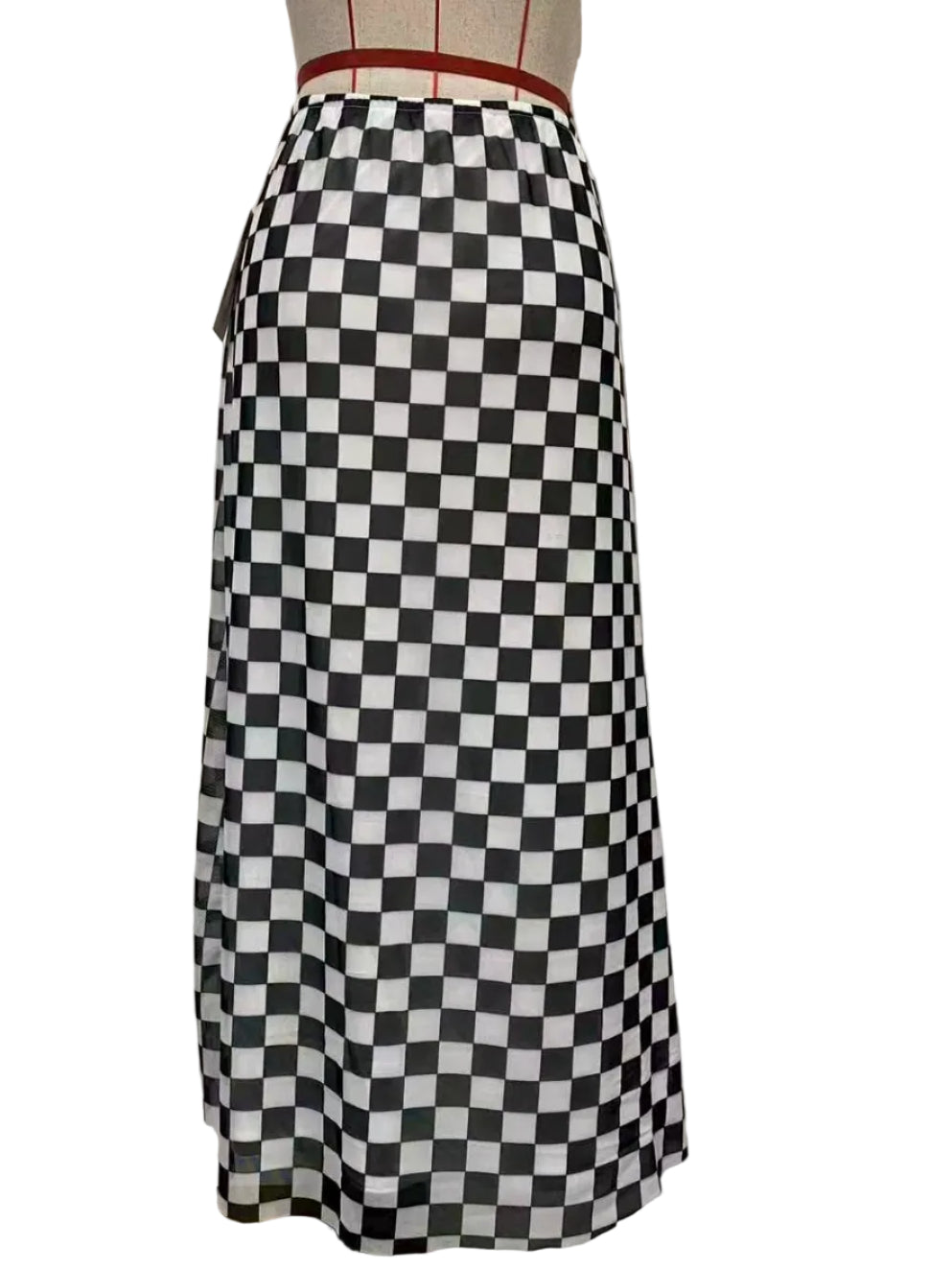 VR401 CHECKER MESH SKIRT (7 PIECE- WOMEN)