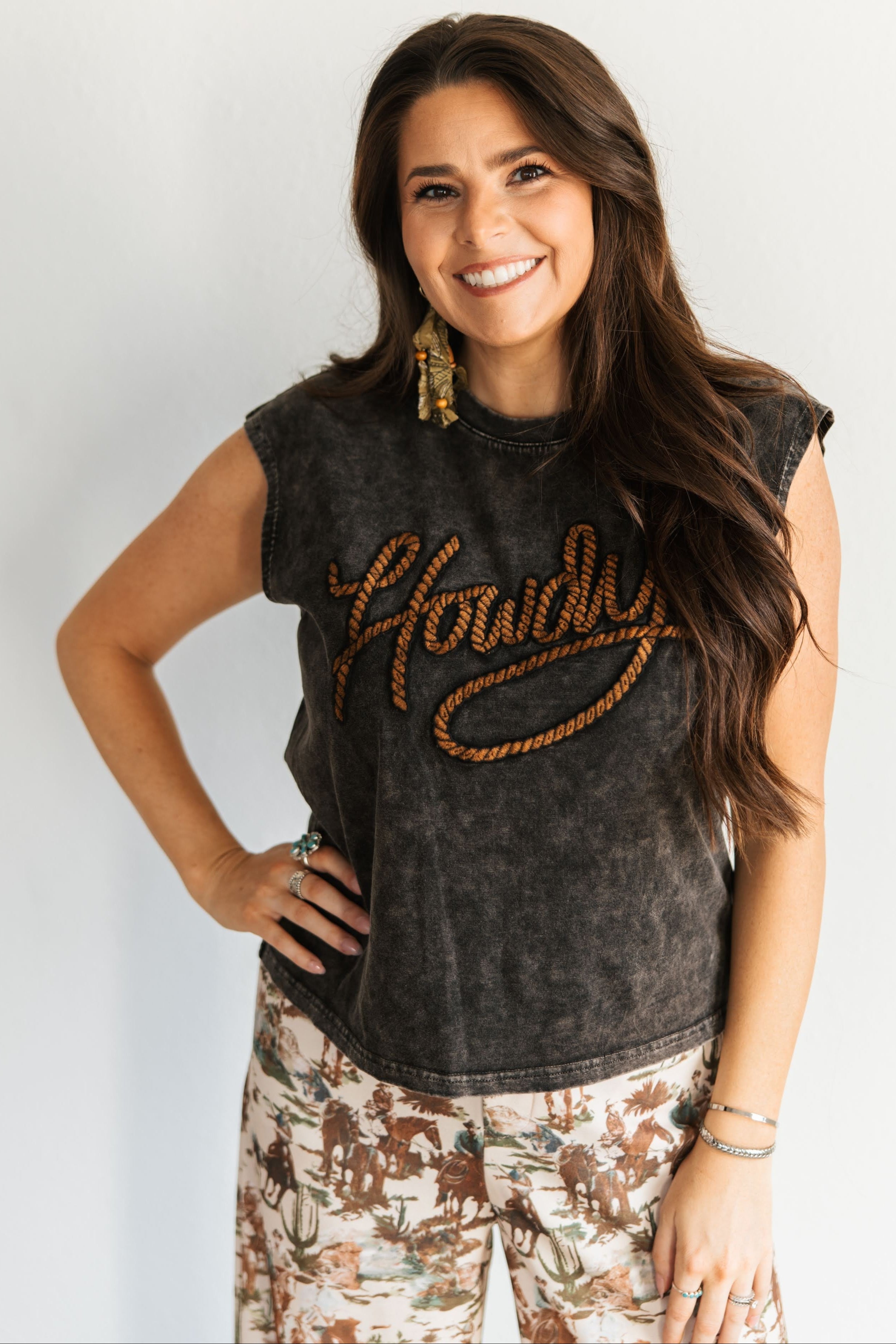 VR3 HOWDY VINTAGE BLACK TANK (TWEEN)